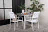 Break Matbord med Santorini Stolarna – Bord: ⌀90 Stol: 58x89x56