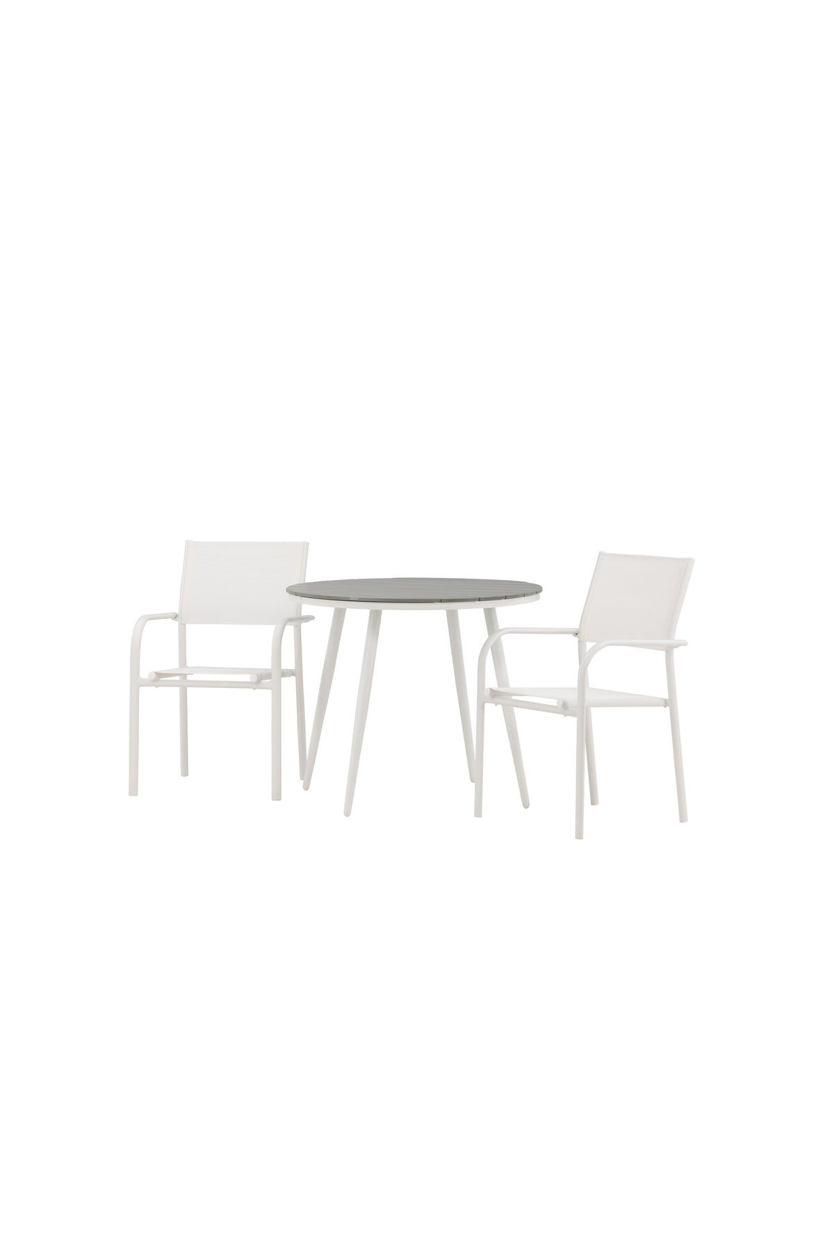 Break Matbord med Santorini Stolarna – Bord: ⌀90 Stol: 58x89x56