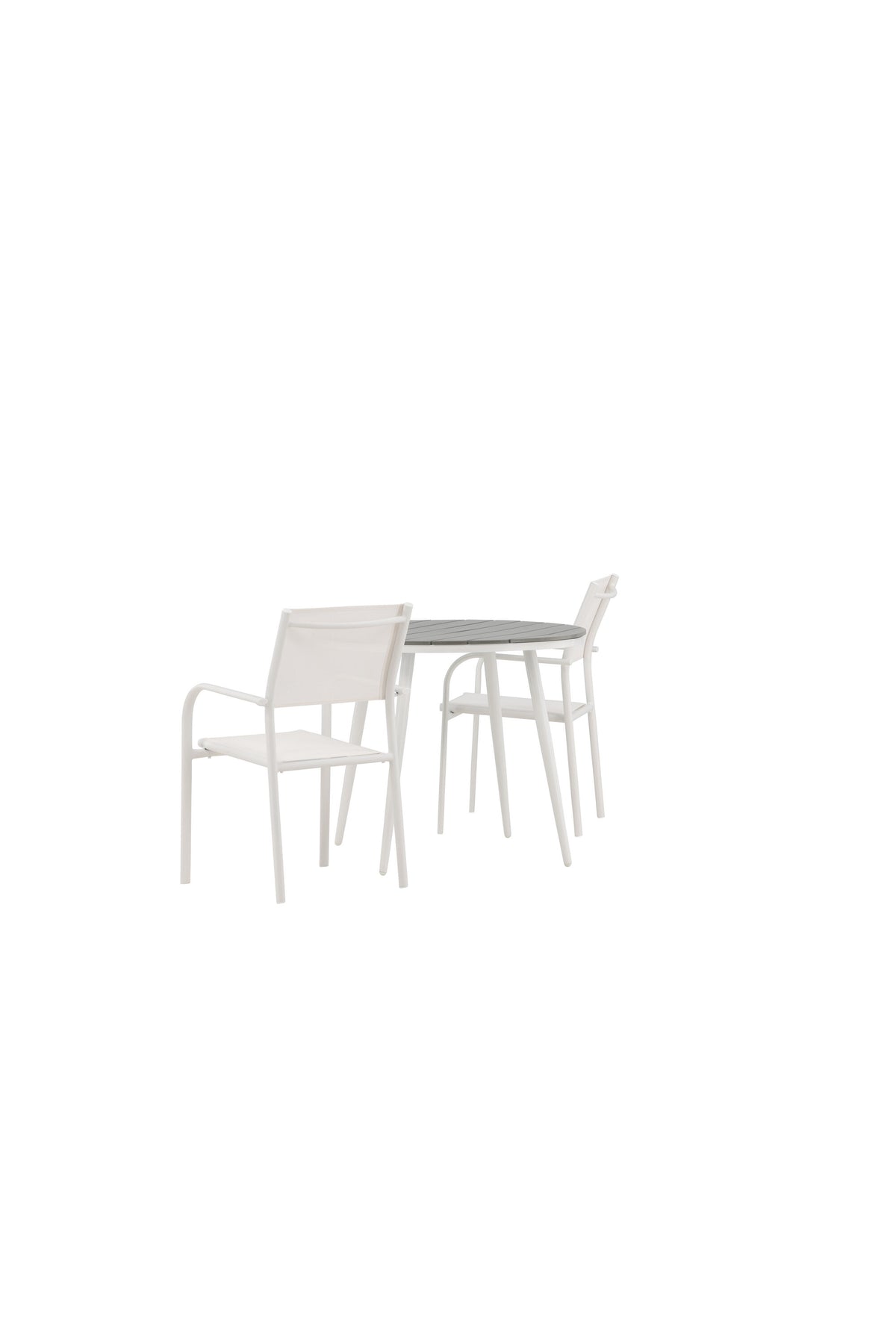 Break Matbord med Santorini Stolarna – Bord: ⌀90 Stol: 58x89x56