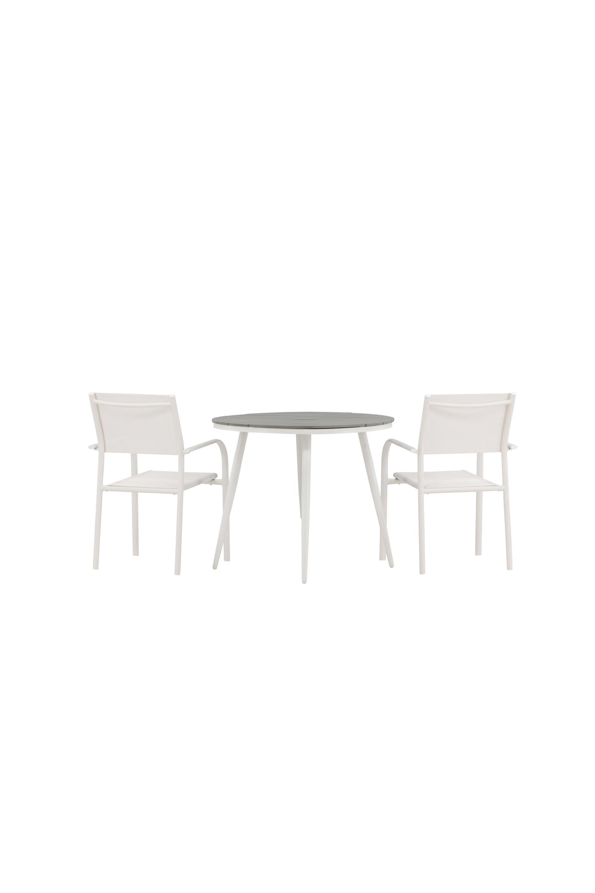 Break Matbord med Santorini Stolarna – Bord: ⌀90 Stol: 58x89x56