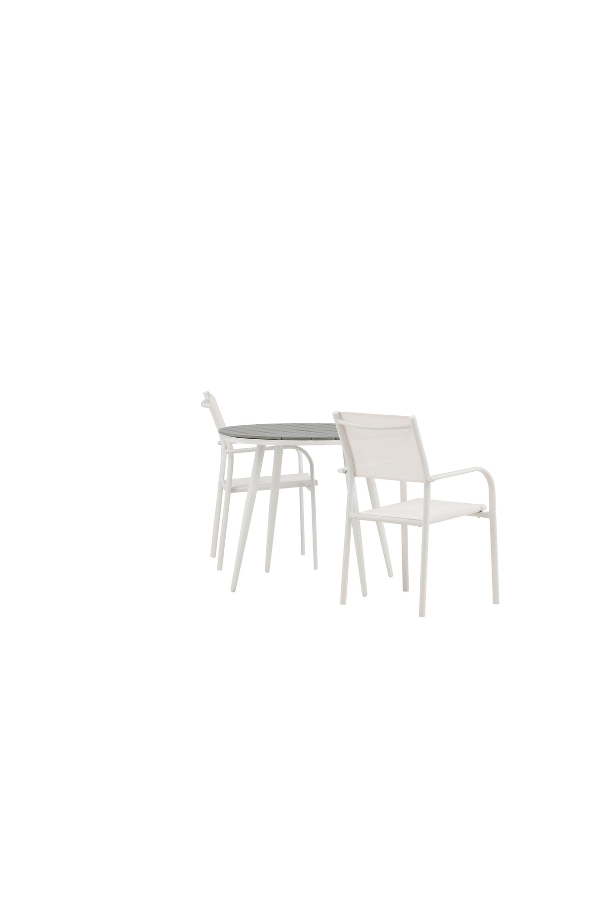 Break Matbord med Santorini Stolarna – Bord: ⌀90 Stol: 58x89x56