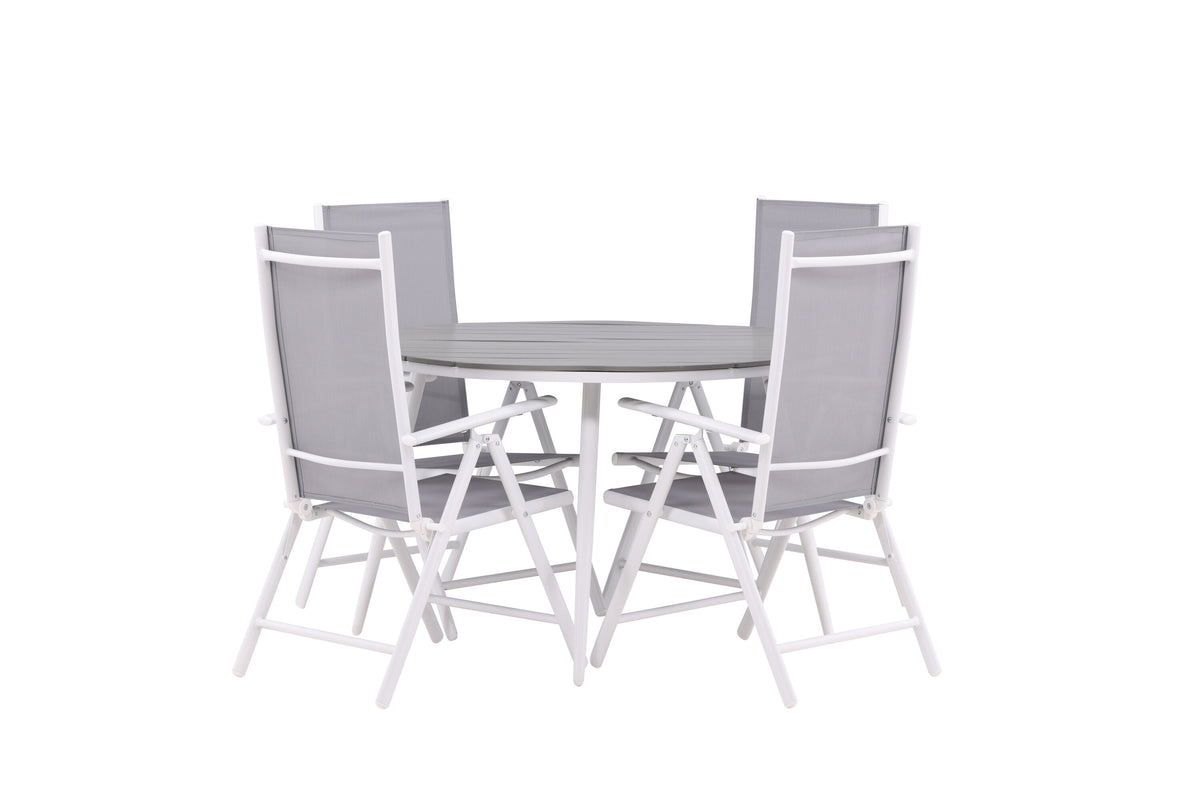 Break Matbord med Break Stolarna – Bord: ⌀120 Stol: 62x107,5x55
