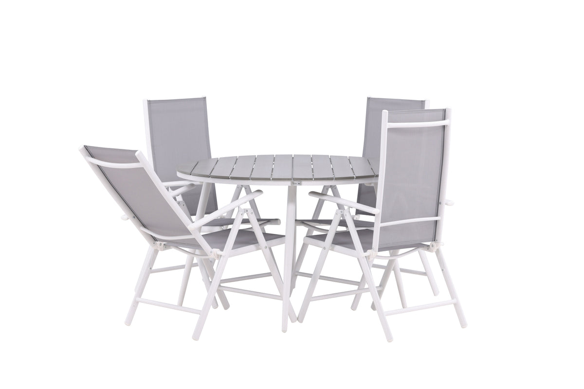 Break Matbord med Break Stolarna – Bord: ⌀120 Stol: 62x107,5x55