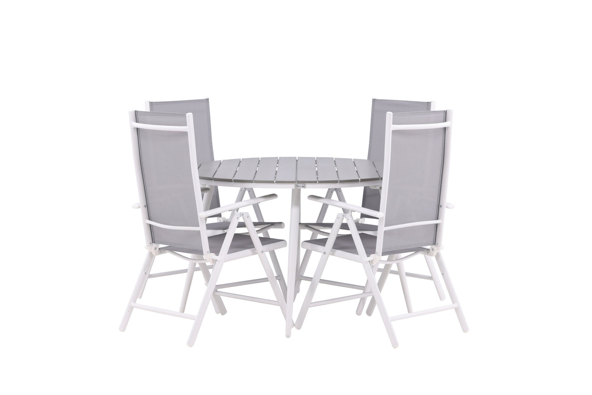 Break Matbord med Break Stolarna – Bord: ⌀120 Stol: 62x107,5x55