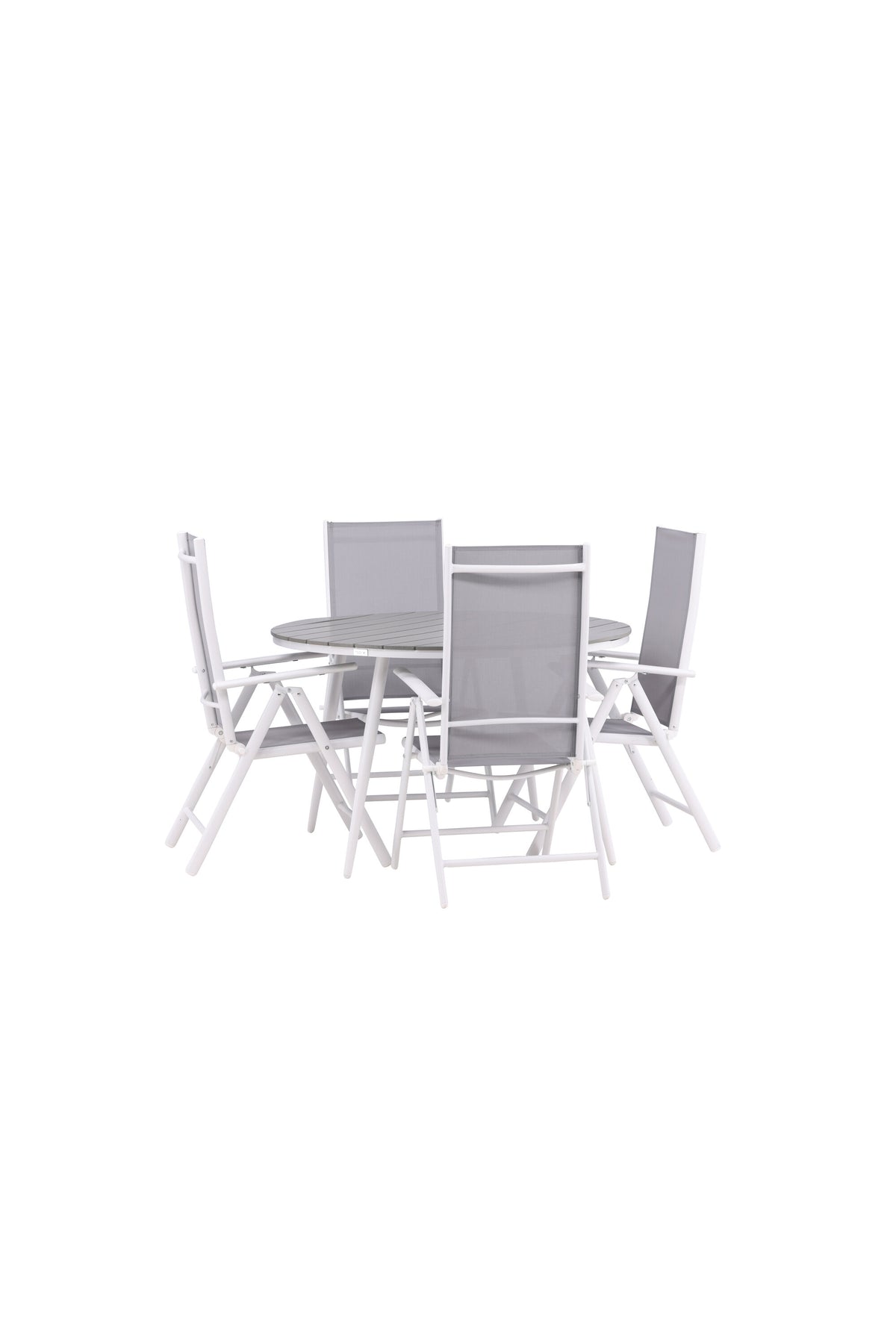 Break Matbord med Break Stolarna – Bord: ⌀120 Stol: 62x107,5x55
