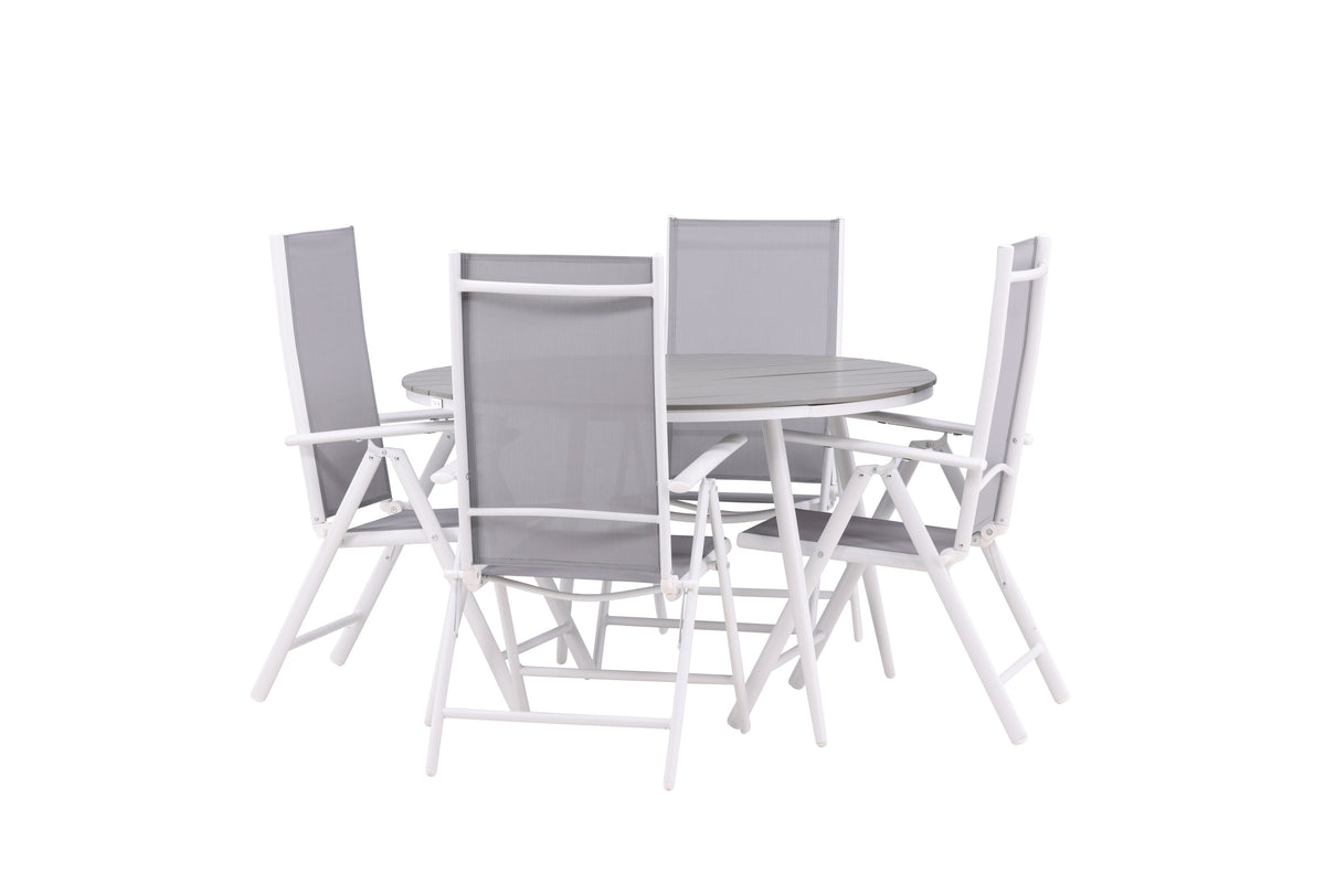 Break Matbord med Break Stolarna – Bord: ⌀120 Stol: 62x107,5x55