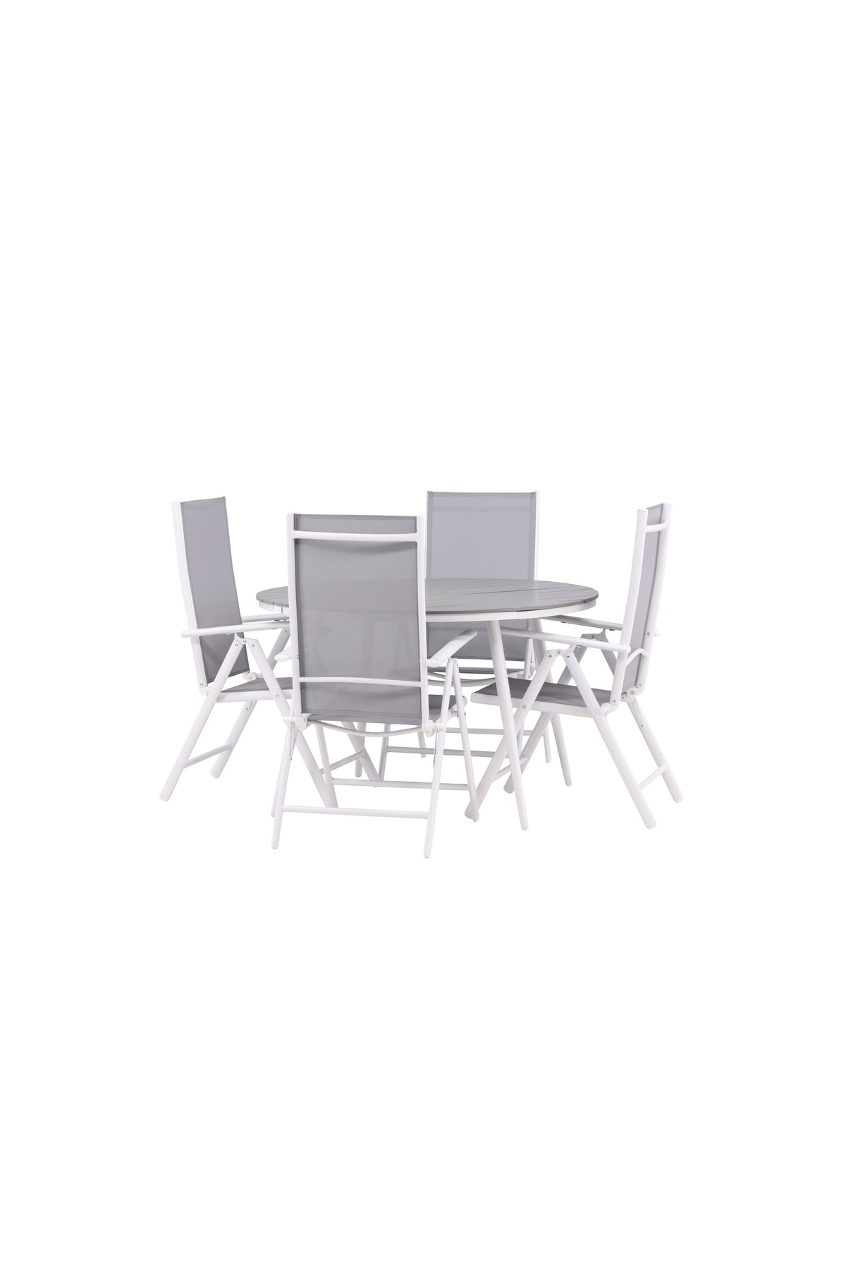 Break Matbord med Break Stolarna – Bord: ⌀120 Stol: 62x107,5x55