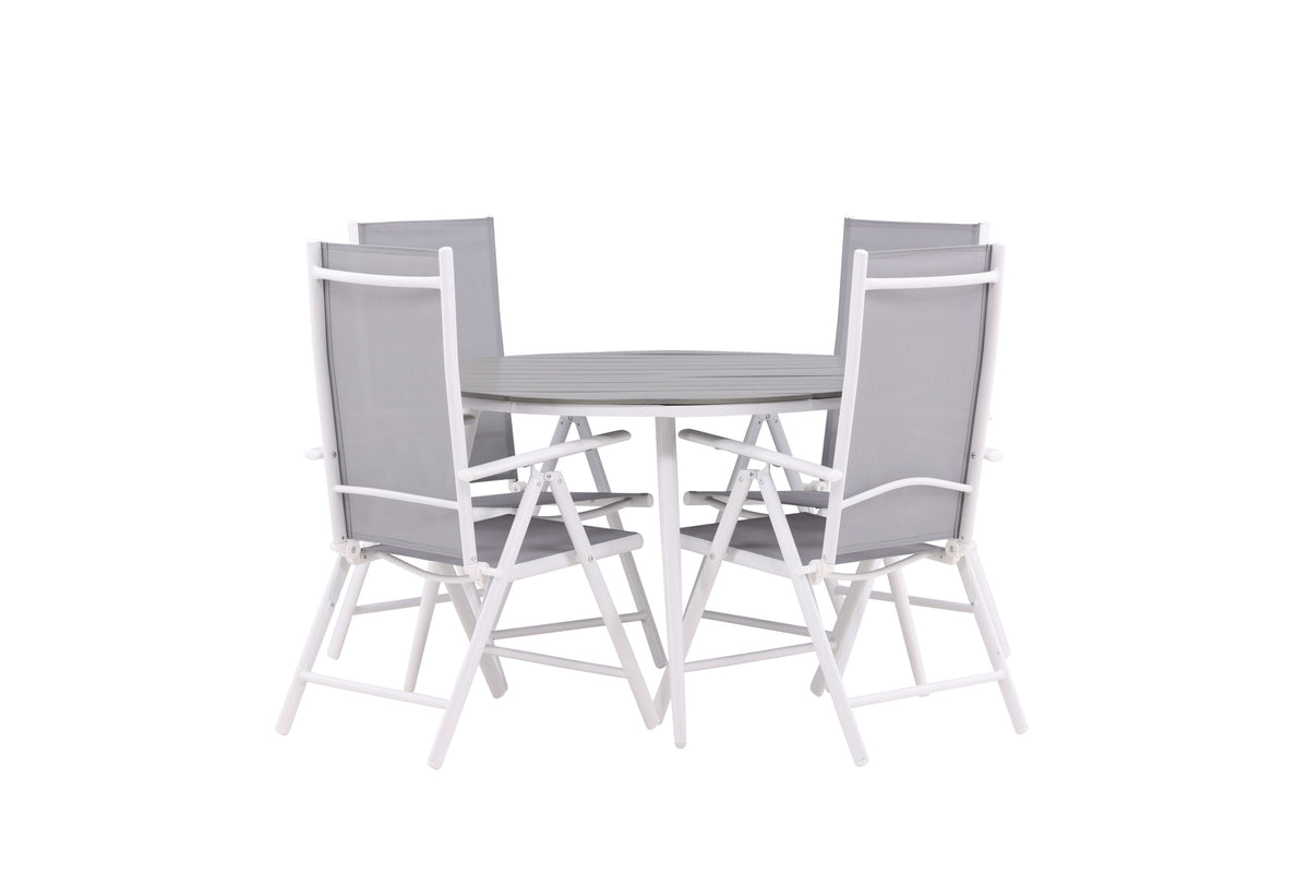 Break Matbord med Break Stolarna – Bord: ⌀120 Stol: 62x107,5x55