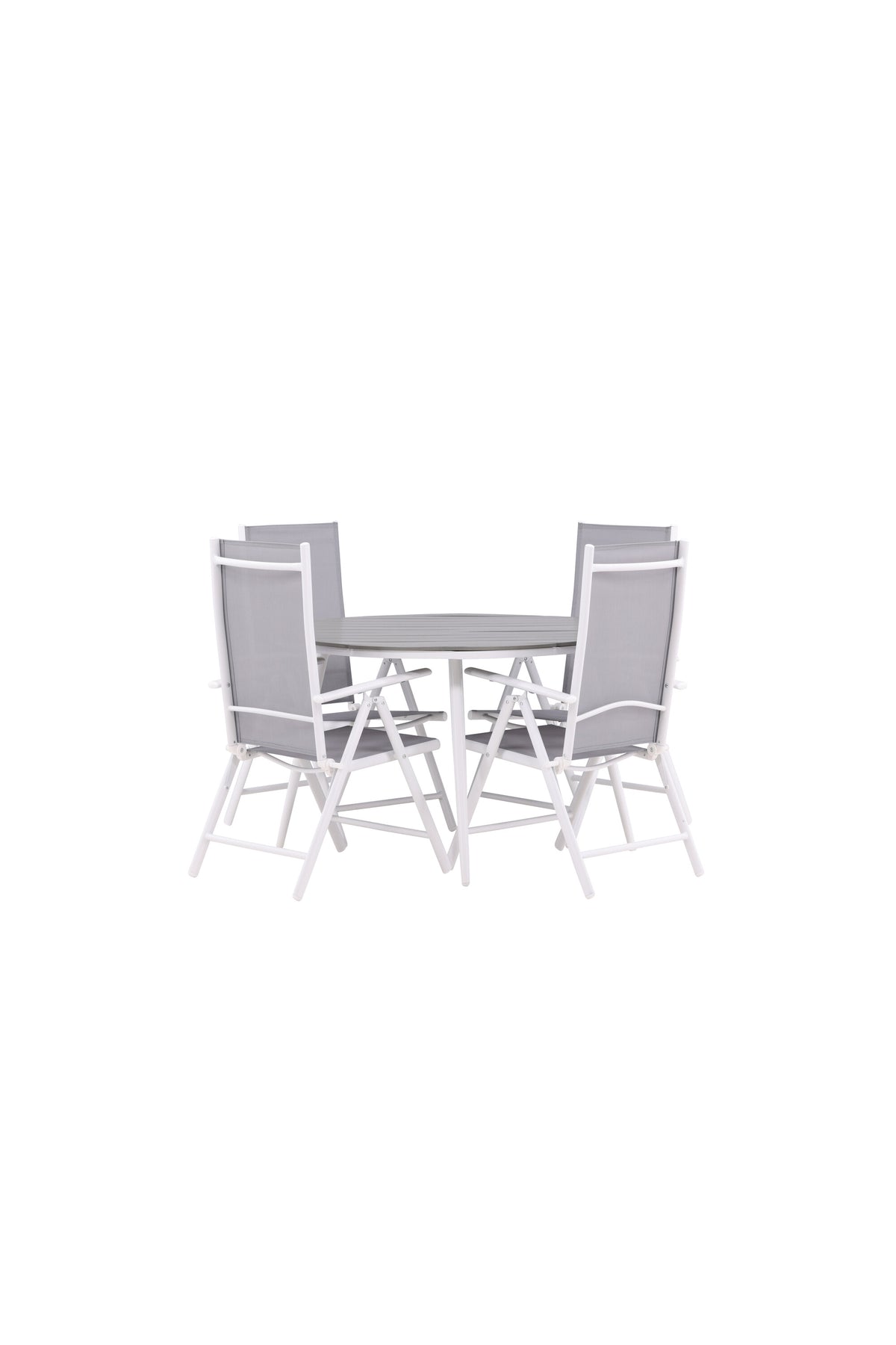 Break Matbord med Break Stolarna – Bord: ⌀120 Stol: 62x107,5x55