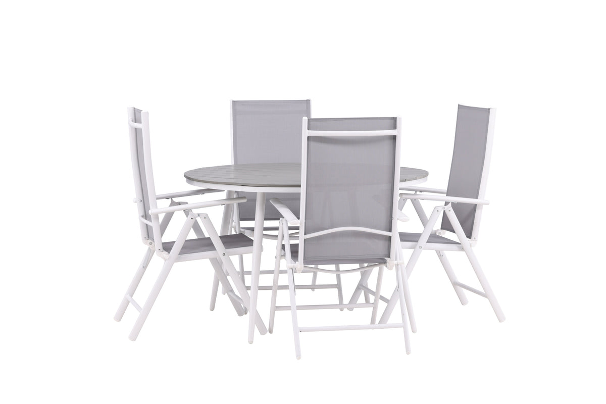 Break Matbord med Break Stolarna – Bord: ⌀120 Stol: 62x107,5x55