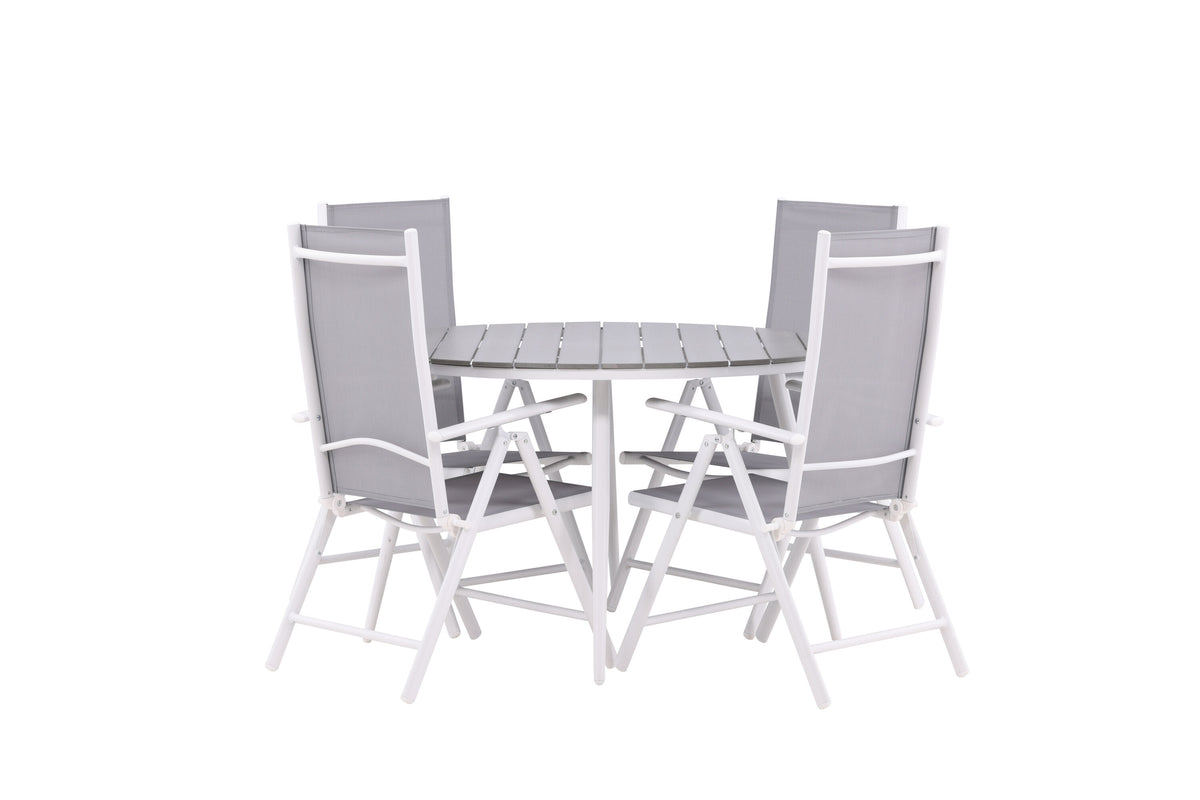 Break Matbord med Break Stolarna – Bord: ⌀120 Stol: 62x107,5x55