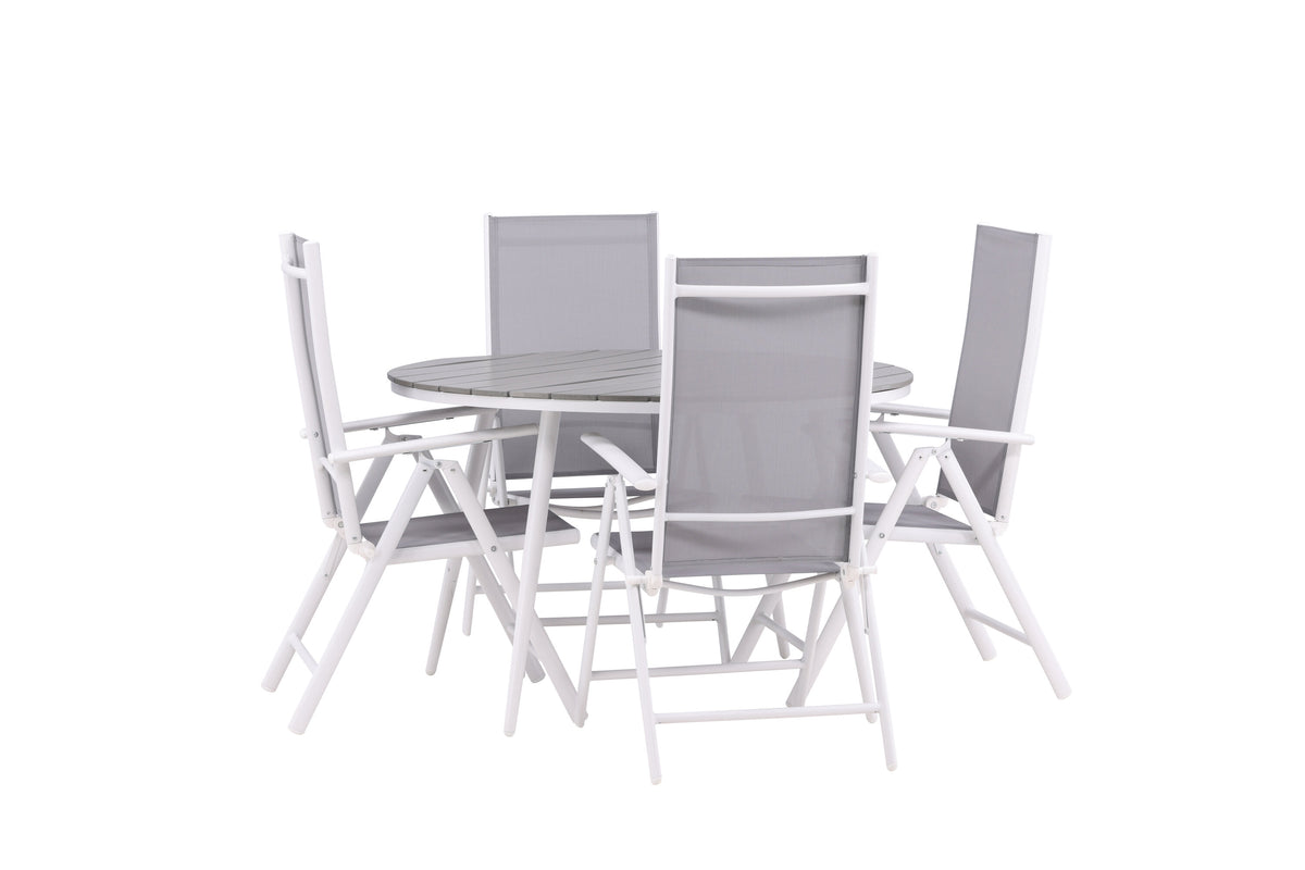 Break Matbord med Break Stolarna – Bord: ⌀120 Stol: 62x107,5x55