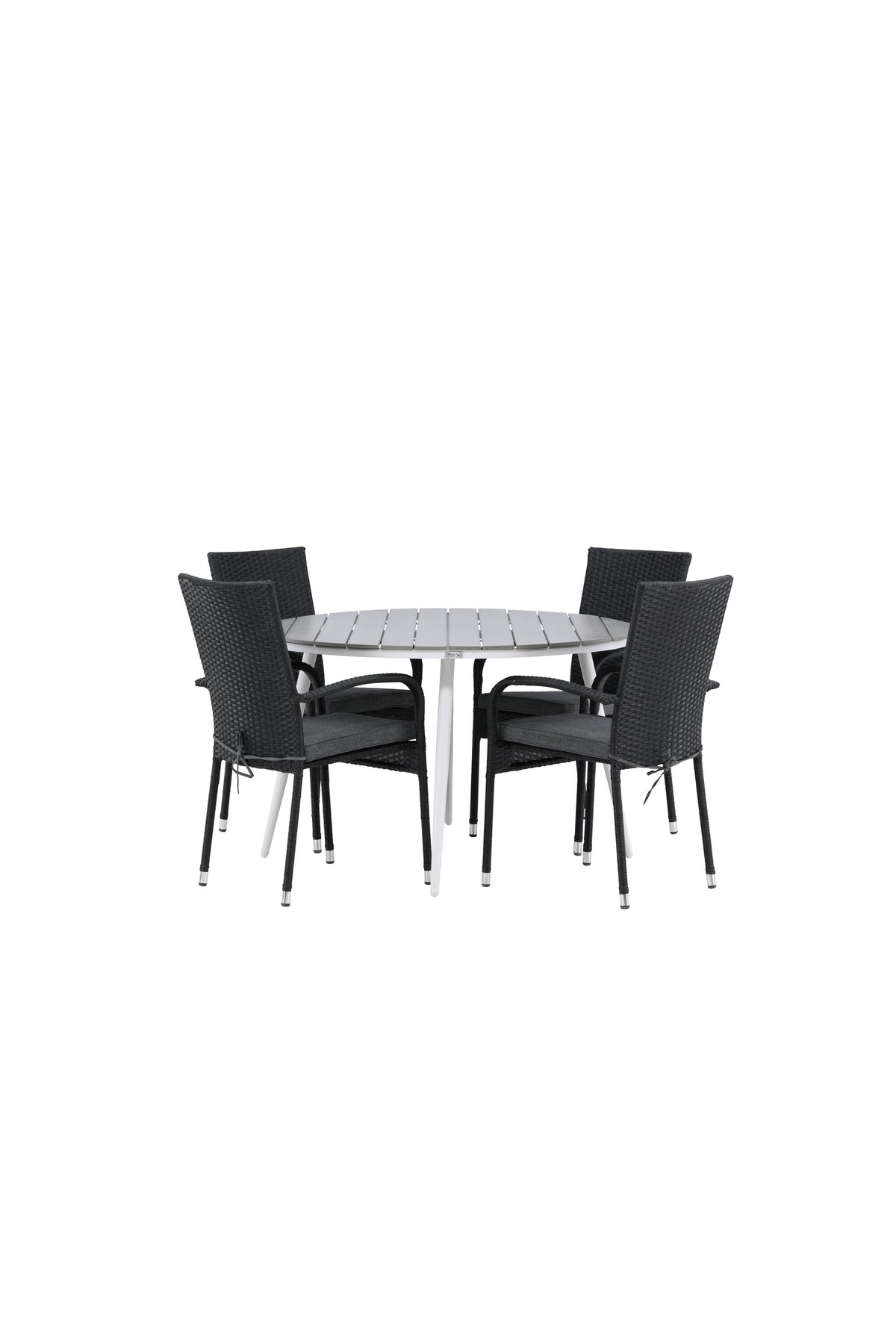 Break Matbord med Anna Stolarna – Bord: ⌀120 Stol: 64x95x55
