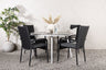 Break Matbord med Anna Stolarna – Bord: ⌀120 Stol: 64x95x55