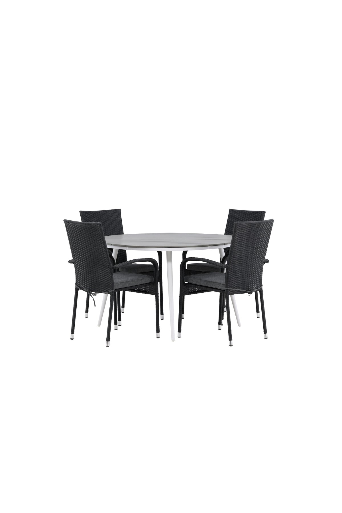 Break Matbord med Anna Stolarna – Bord: ⌀120 Stol: 64x95x55