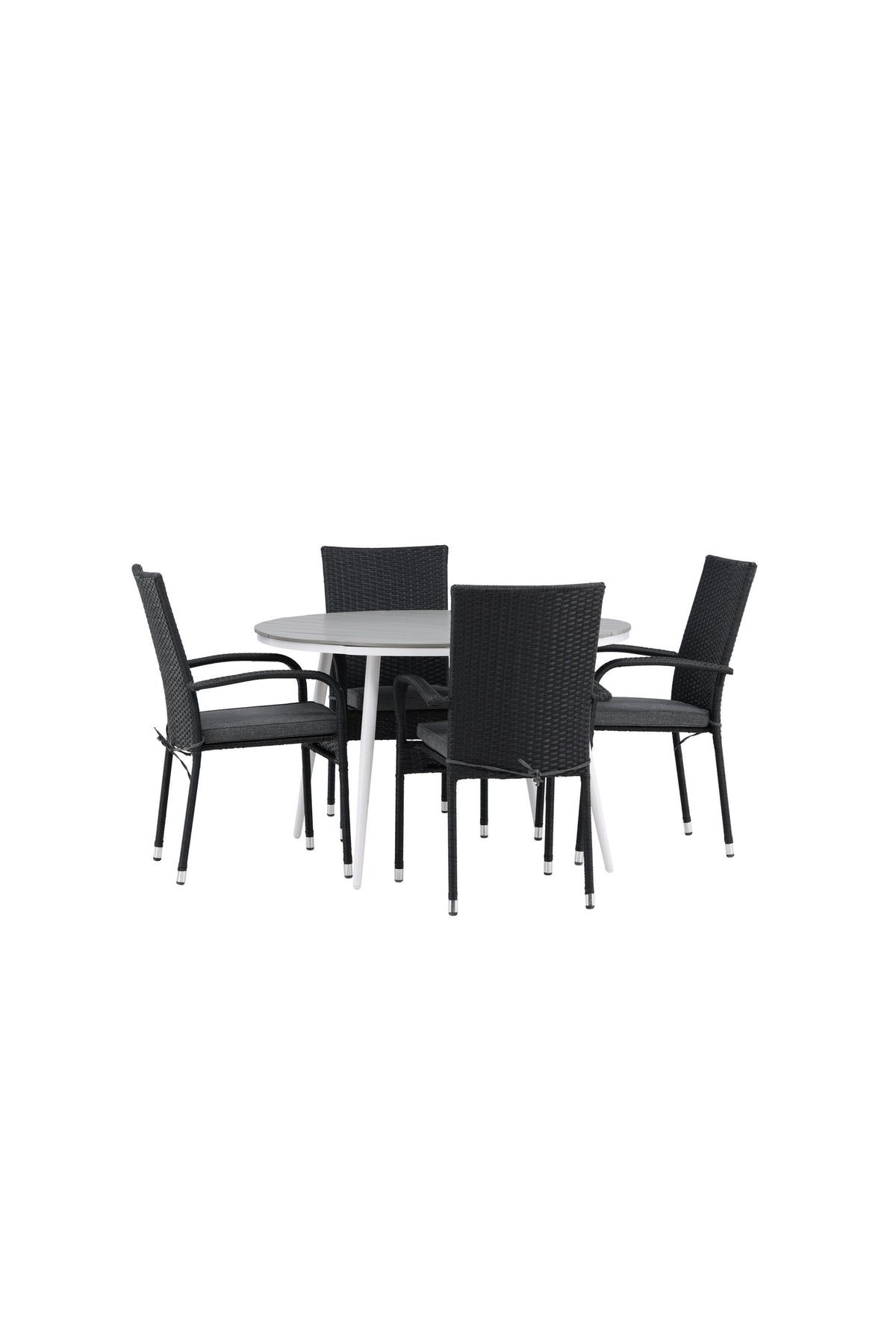 Break Matbord med Anna Stolarna – Bord: ⌀120 Stol: 64x95x55
