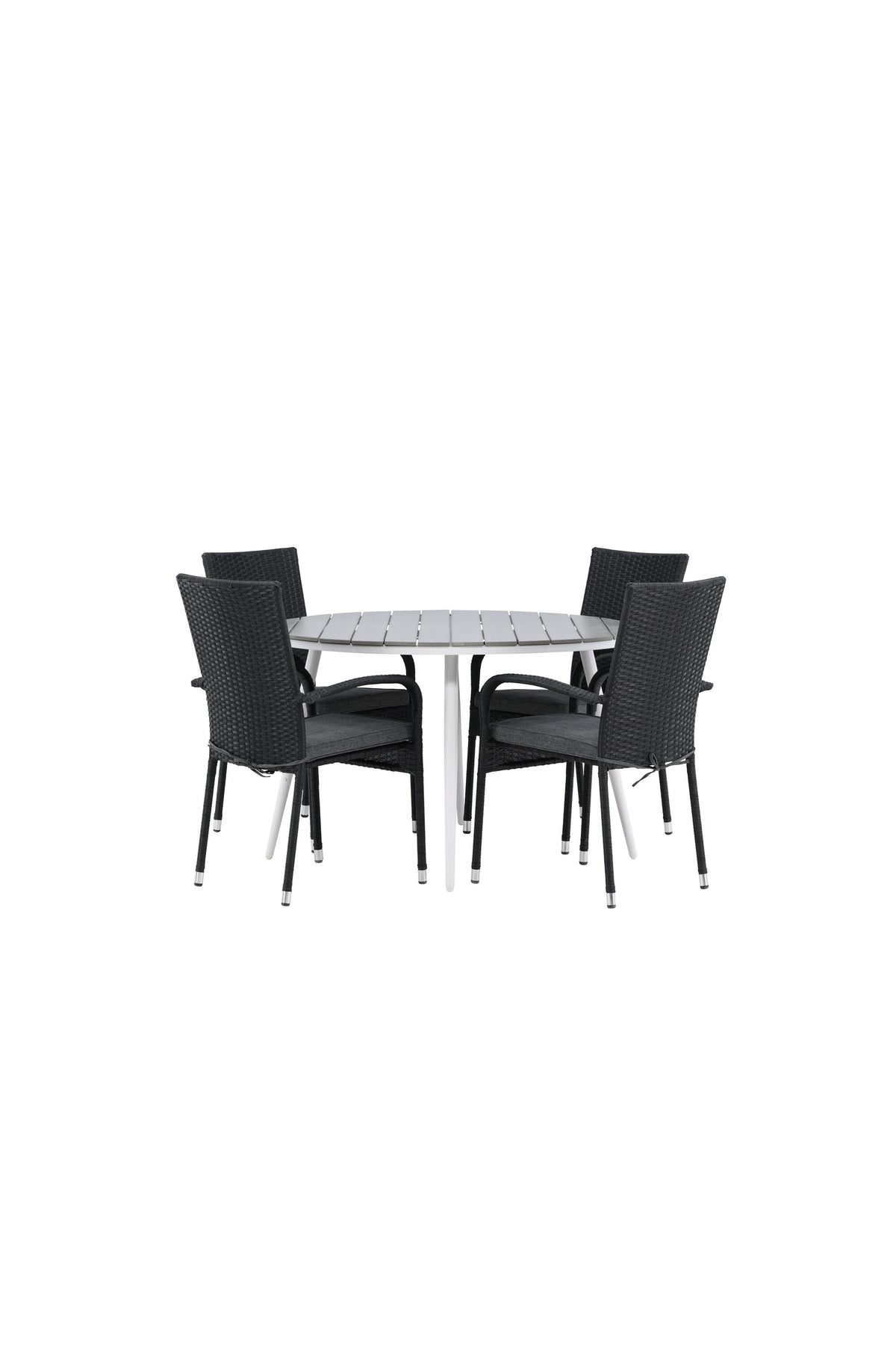Break Matbord med Anna Stolarna – Bord: ⌀120 Stol: 64x95x55