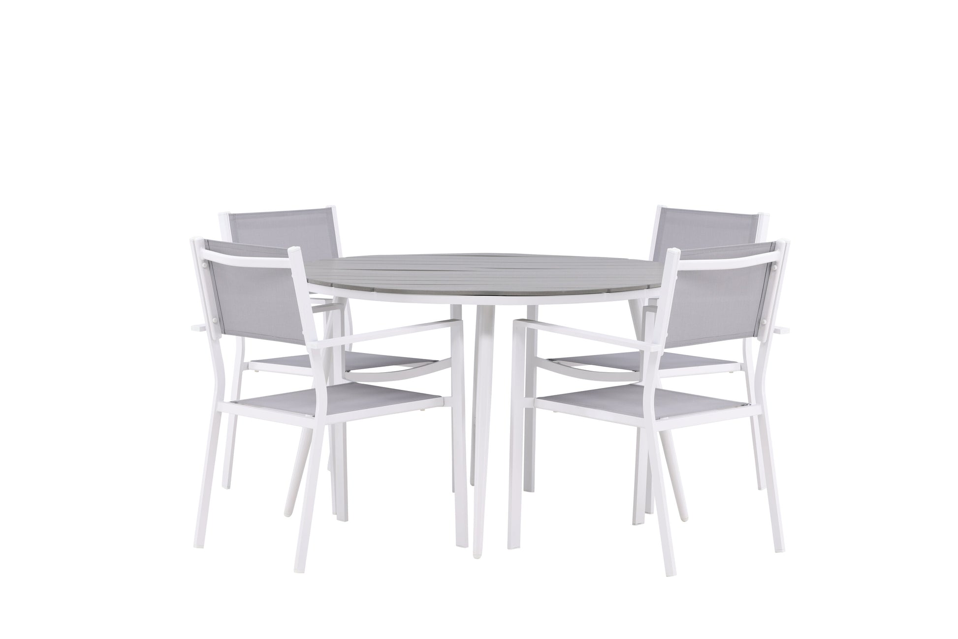 Break Matbord med Copacabana Stolarna – Bord: ⌀120 Stol: 60,5x88x56,5