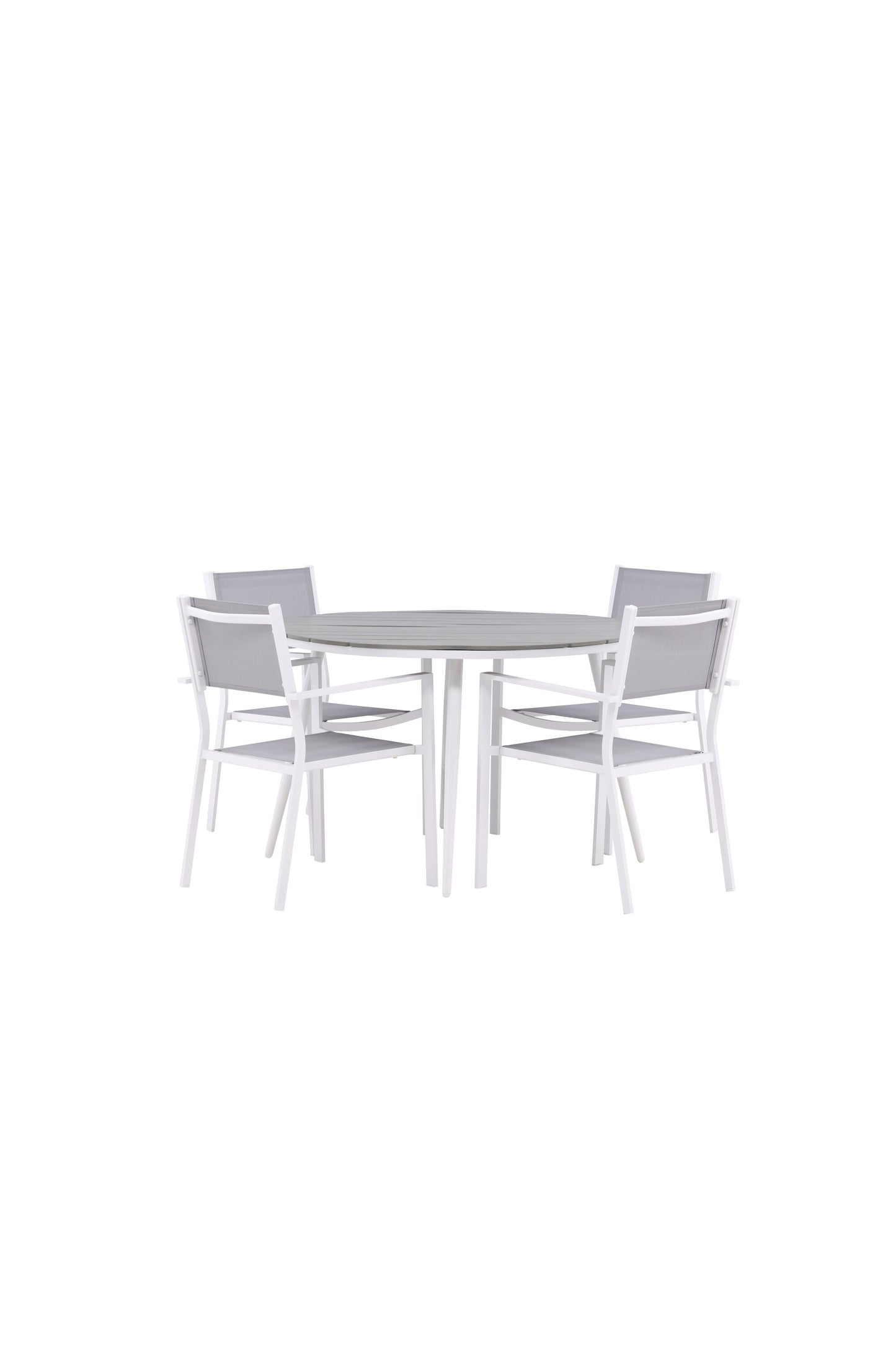 Break Matbord med Copacabana Stolarna – Bord: ⌀120 Stol: 60,5x88x56,5