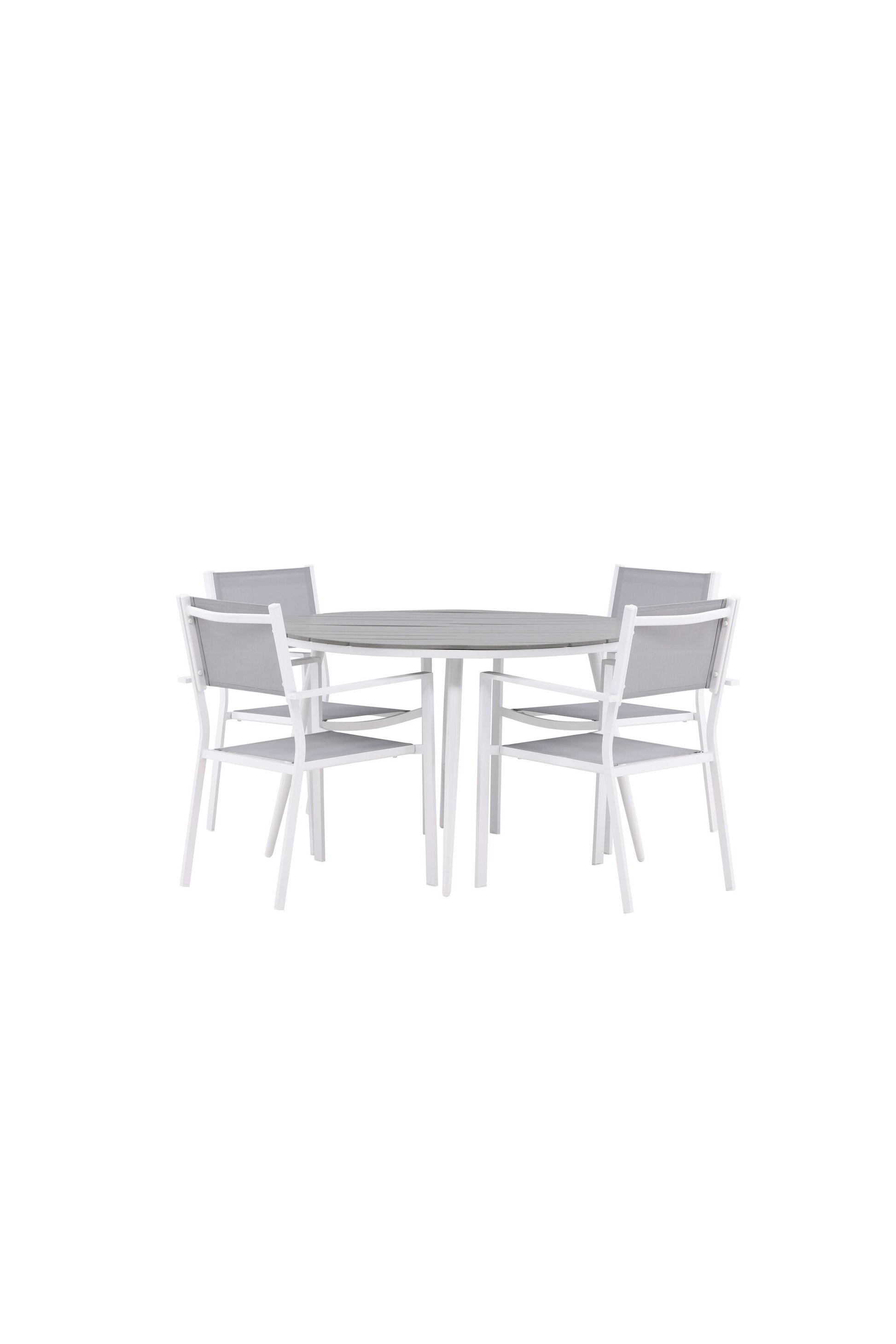 Break Matbord med Copacabana Stolarna – Bord: ⌀120 Stol: 60,5x88x56,5
