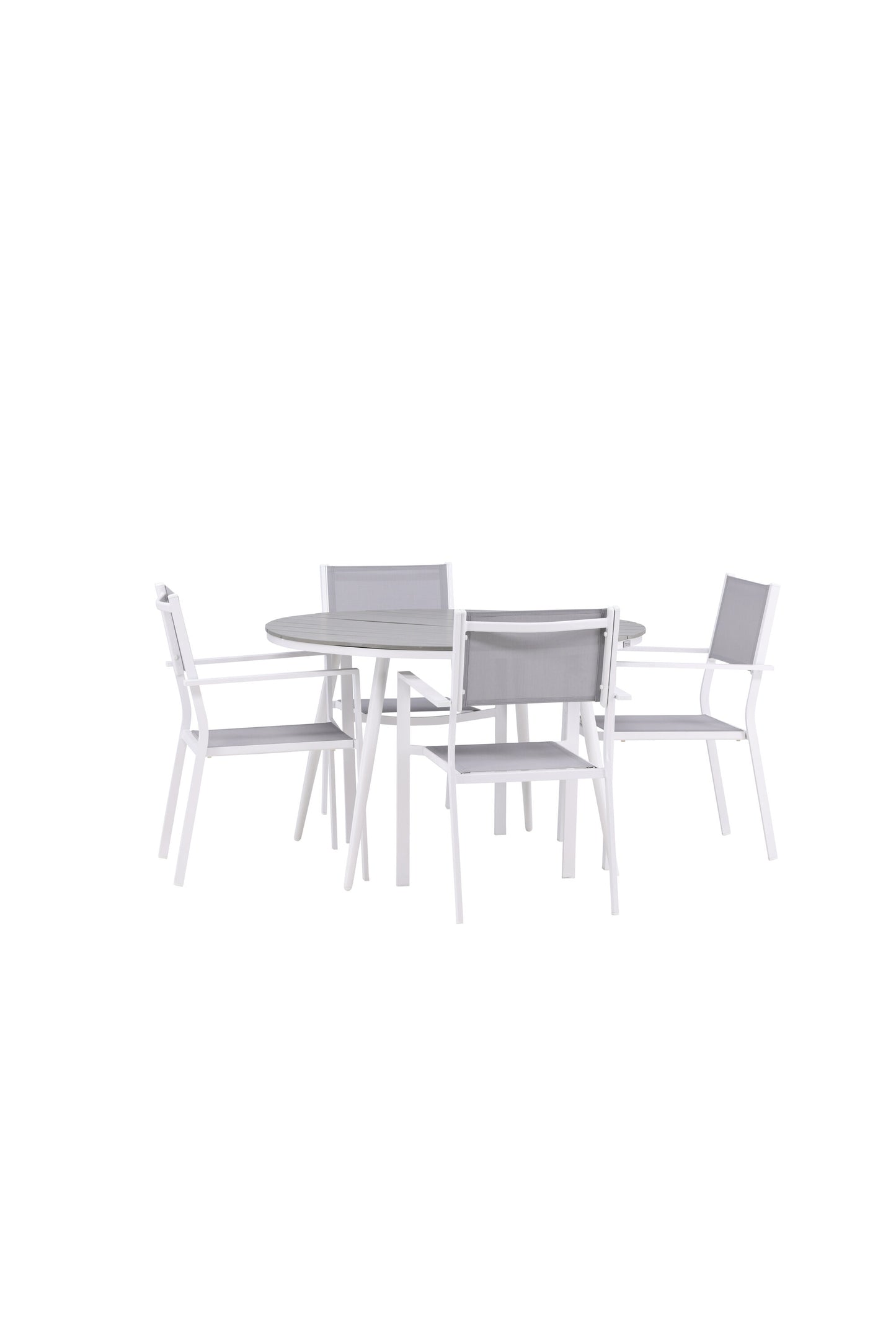 Break Matbord med Copacabana Stolarna – Bord: ⌀120 Stol: 60,5x88x56,5