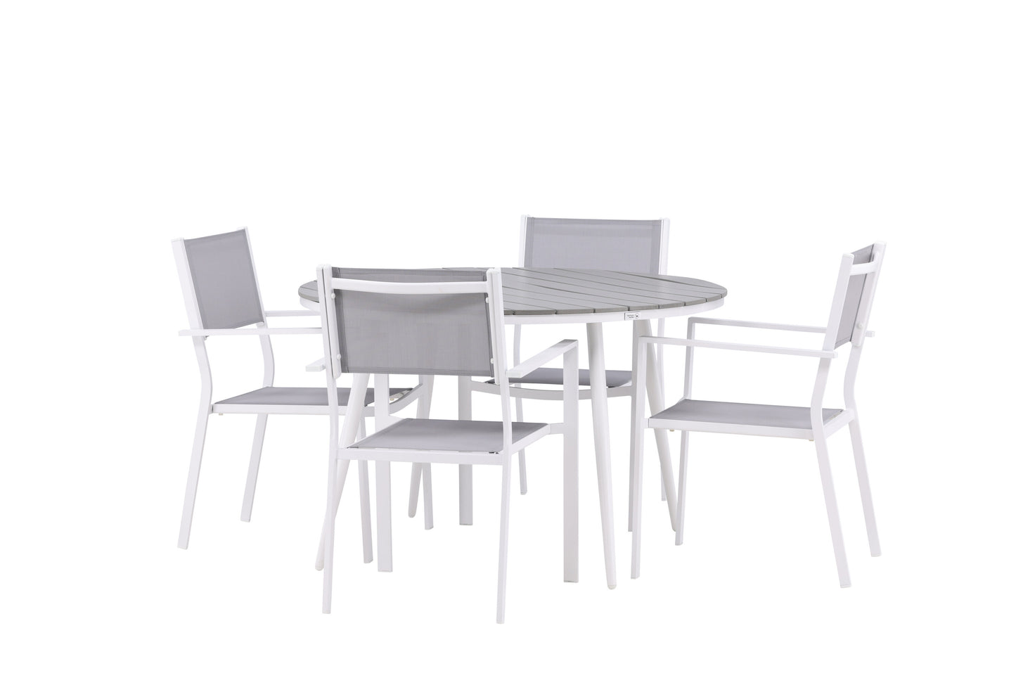 Break Matbord med Copacabana Stolarna – Bord: ⌀120 Stol: 60,5x88x56,5