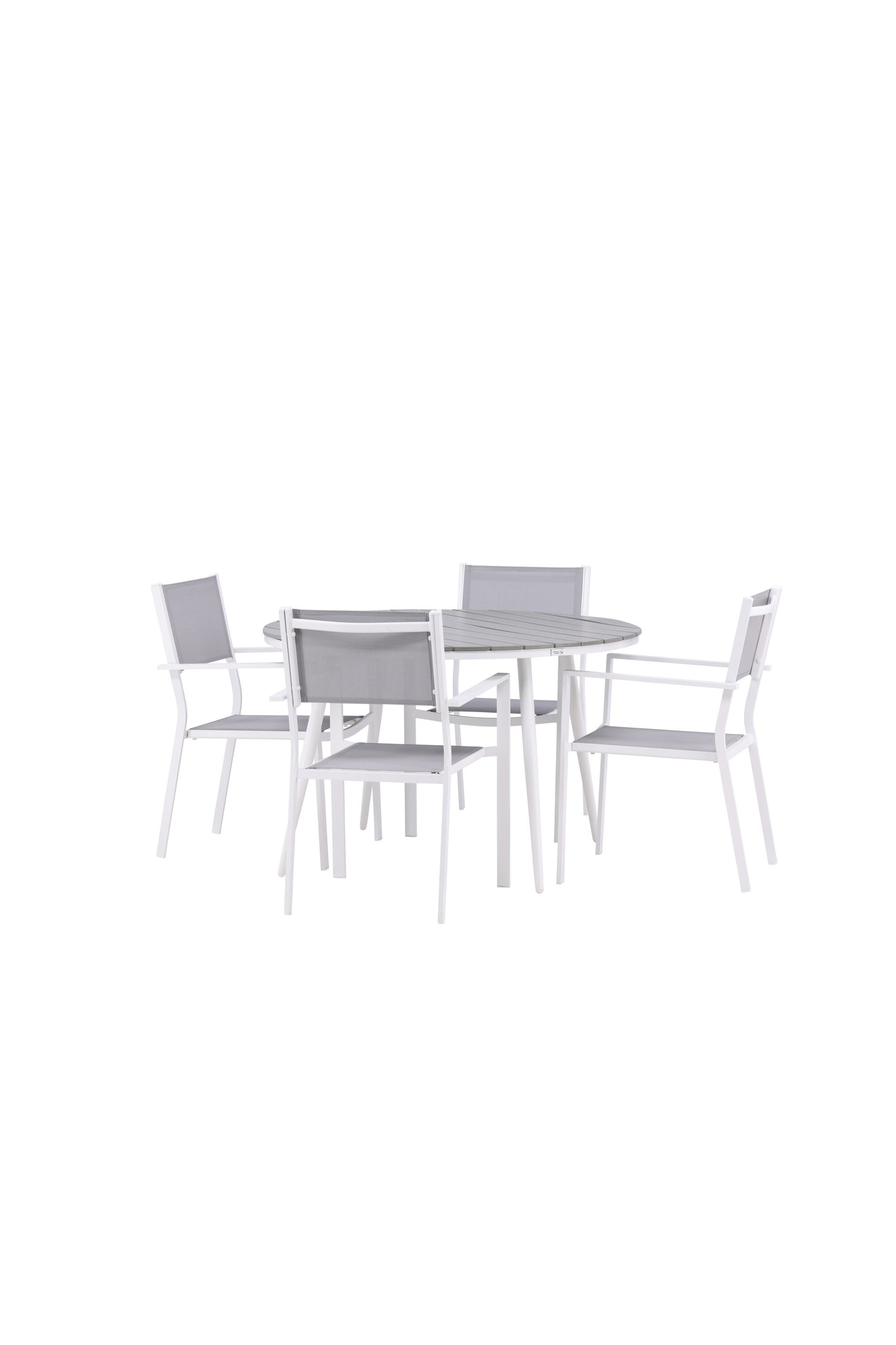 Break Matbord med Copacabana Stolarna – Bord: ⌀120 Stol: 60,5x88x56,5