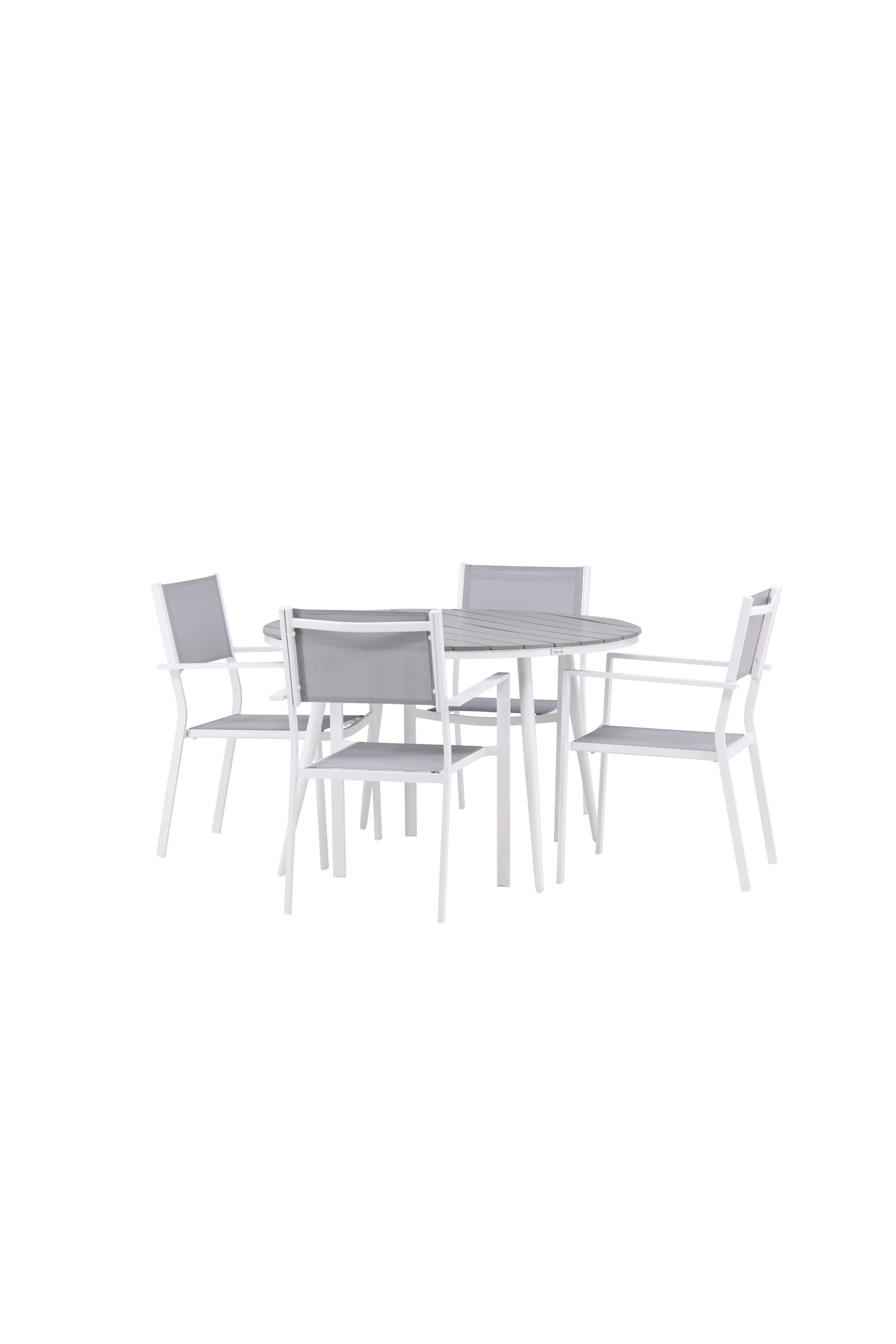Break Matbord med Copacabana Stolarna – Bord: ⌀120 Stol: 60,5x88x56,5