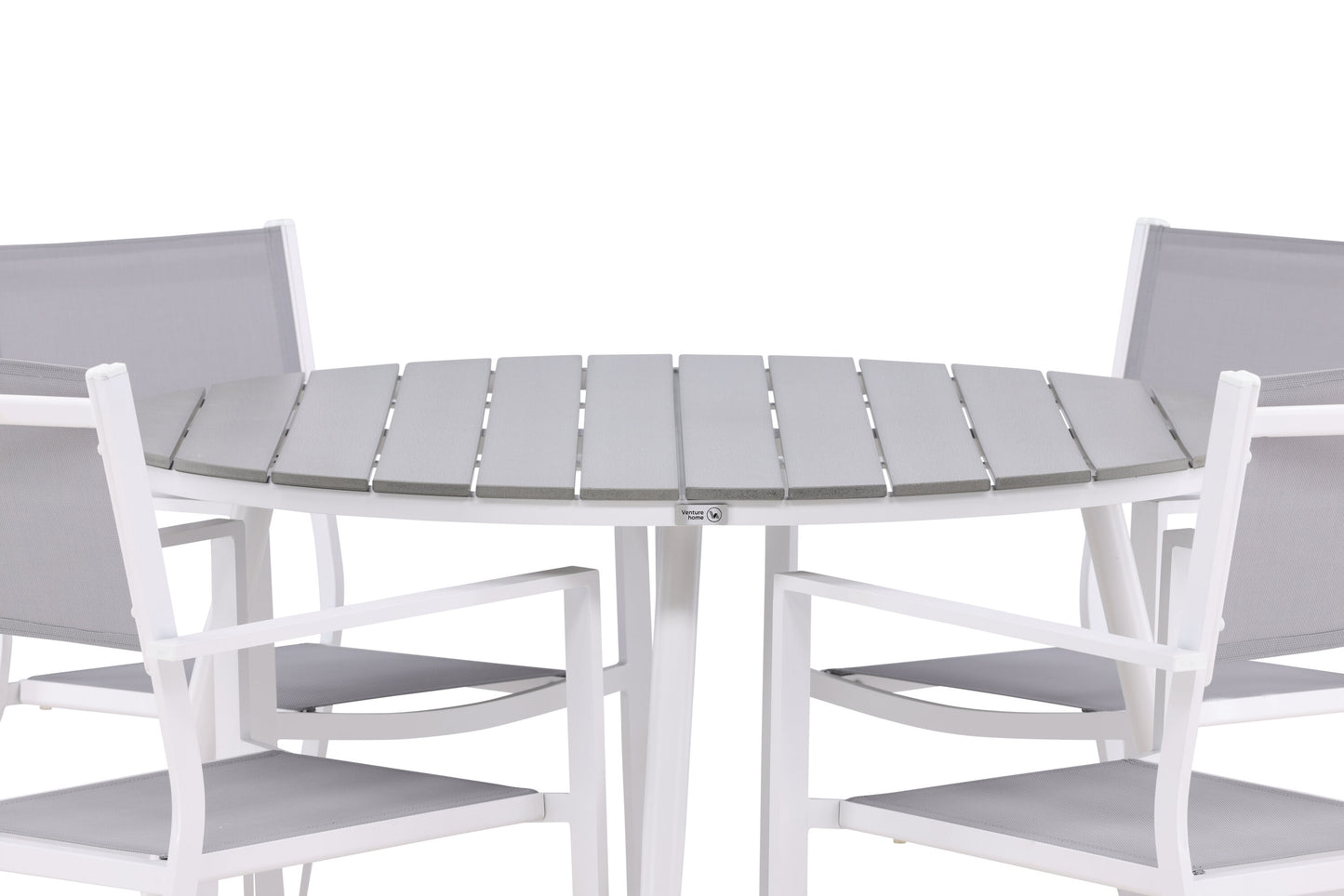 Break Matbord med Copacabana Stolarna – Bord: ⌀120 Stol: 60,5x88x56,5