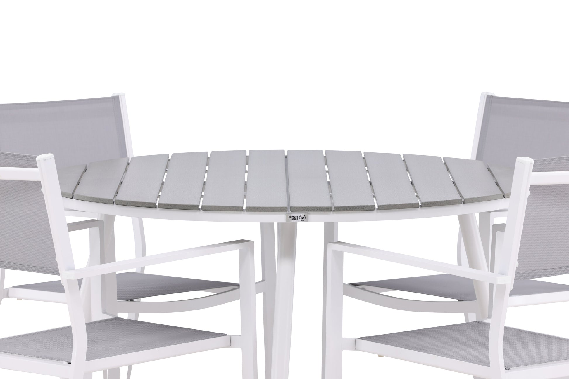 Break Matbord med Copacabana Stolarna – Bord: ⌀120 Stol: 60,5x88x56,5