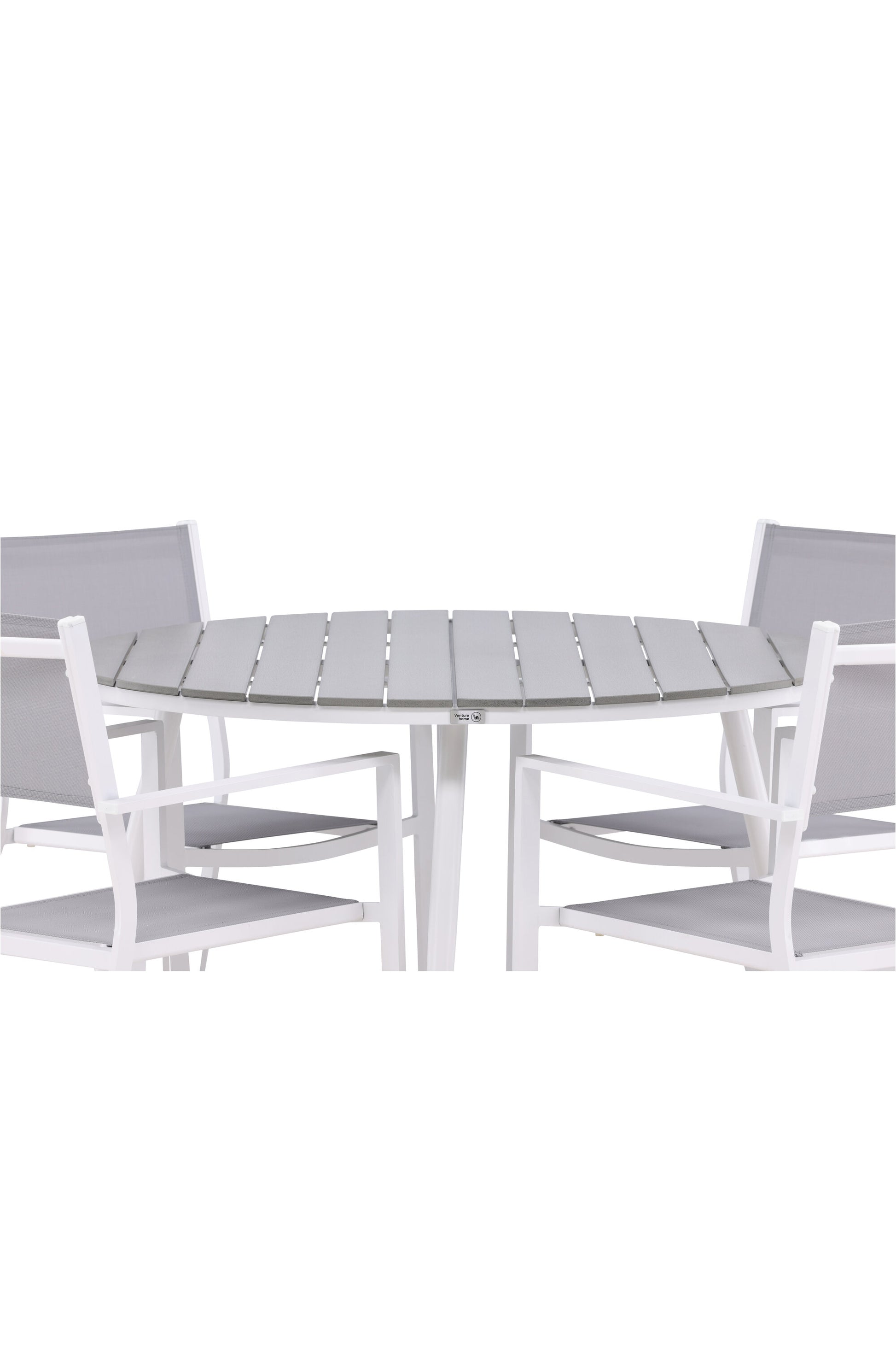 Break Matbord med Copacabana Stolarna – Bord: ⌀120 Stol: 60,5x88x56,5