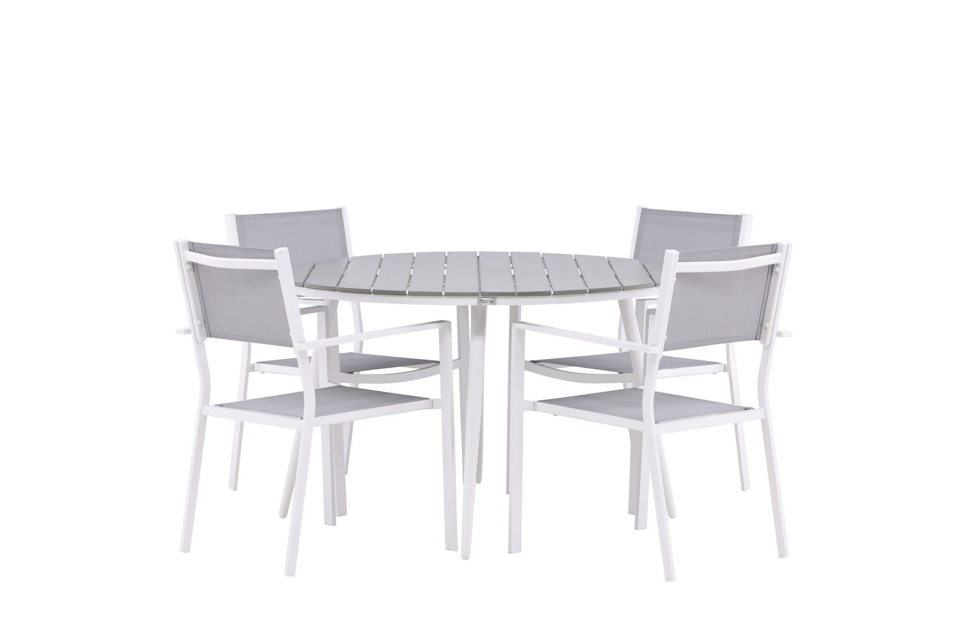 Break Matbord med Copacabana Stolarna – Bord: ⌀120 Stol: 60,5x88x56,5