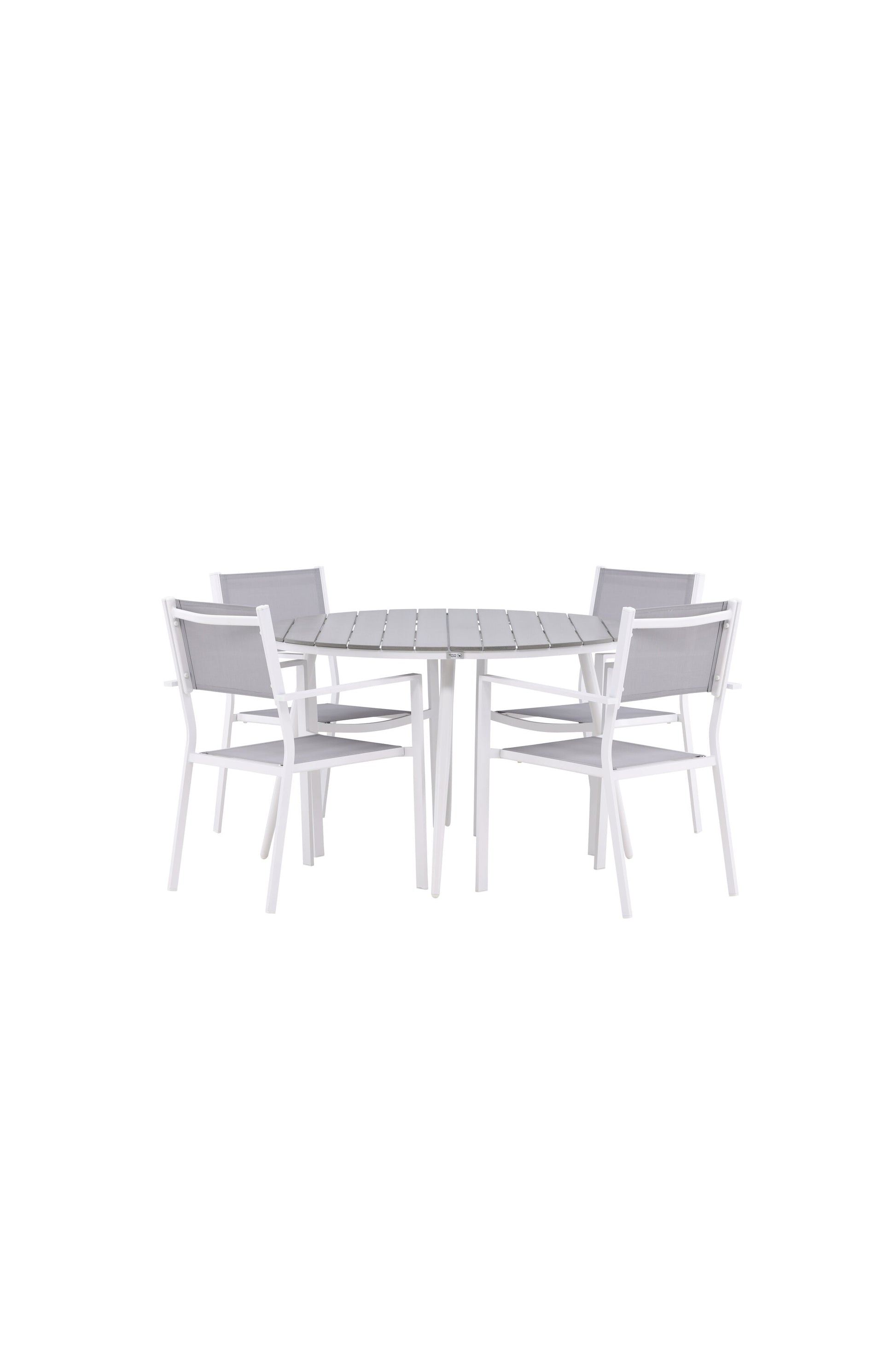 Break Matbord med Copacabana Stolarna – Bord: ⌀120 Stol: 60,5x88x56,5