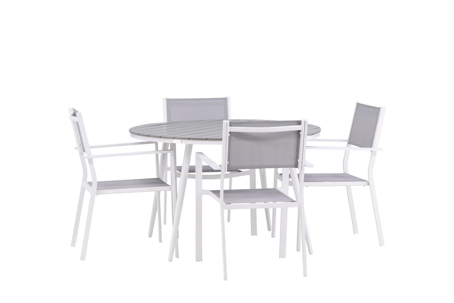 Break Matbord med Copacabana Stolarna – Bord: ⌀120 Stol: 60,5x88x56,5