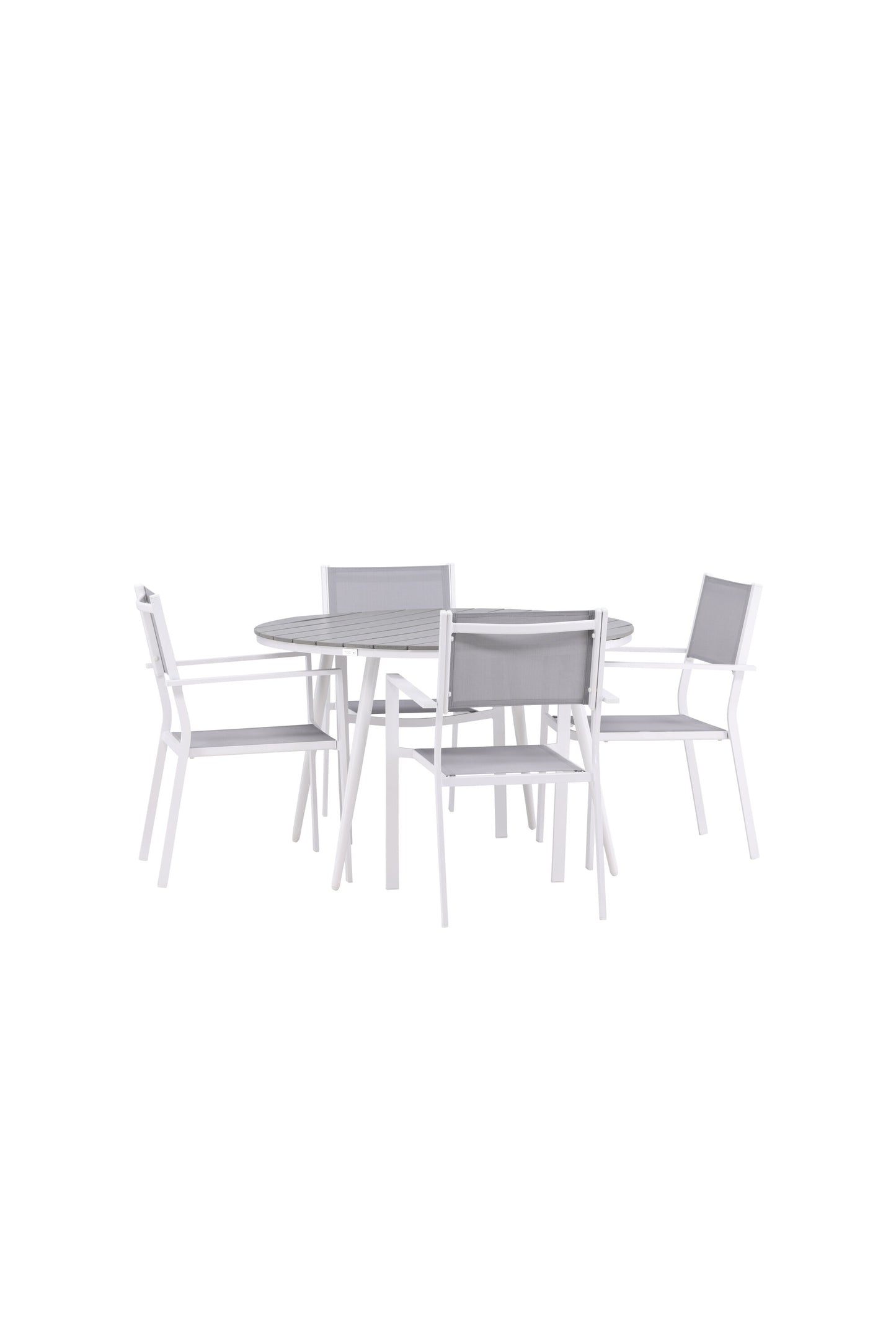 Break Matbord med Copacabana Stolarna – Bord: ⌀120 Stol: 60,5x88x56,5