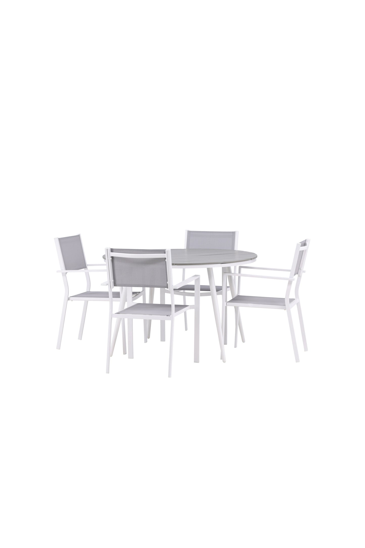 Break Matbord med Copacabana Stolarna – Bord: ⌀120 Stol: 60,5x88x56,5