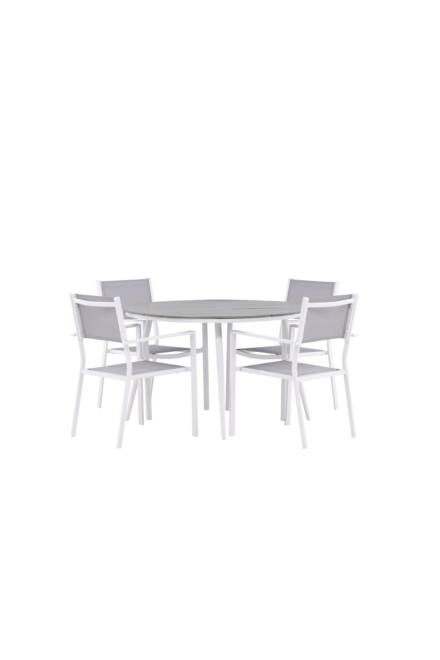 Break Matbord med Copacabana Stolarna – Bord: ⌀120 Stol: 60,5x88x56,5