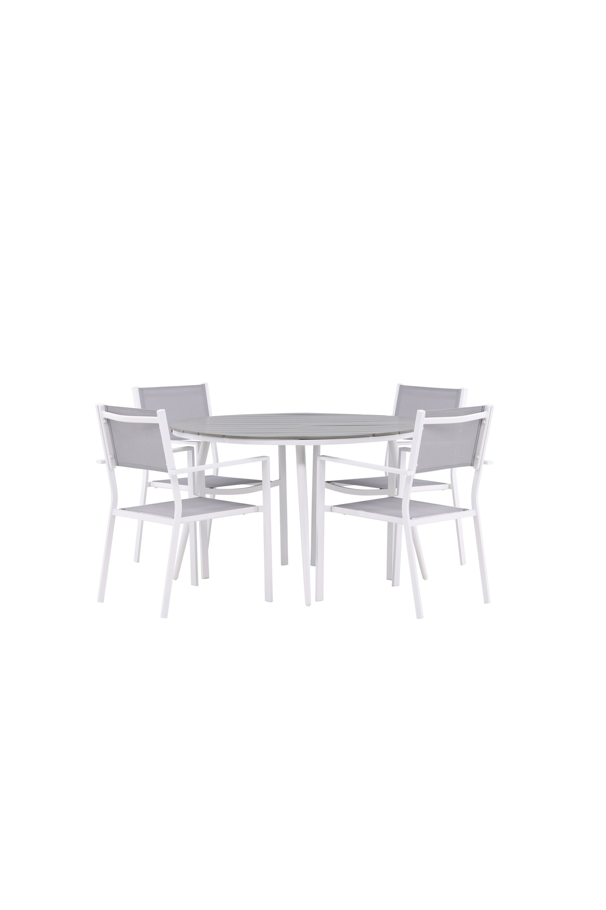 Break Matbord med Copacabana Stolarna – Bord: ⌀120 Stol: 60,5x88x56,5