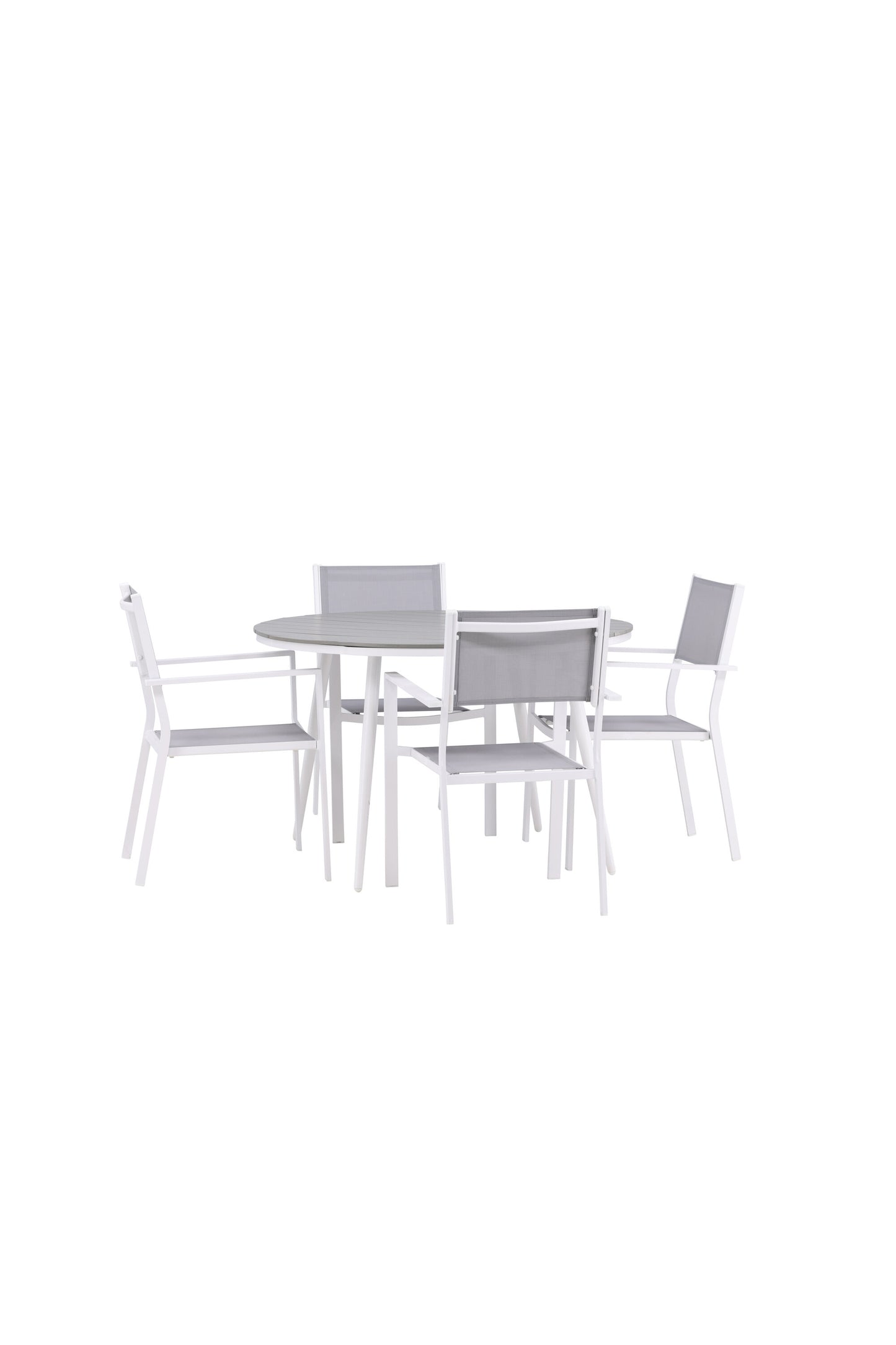 Break Matbord med Copacabana Stolarna – Bord: ⌀120 Stol: 60,5x88x56,5