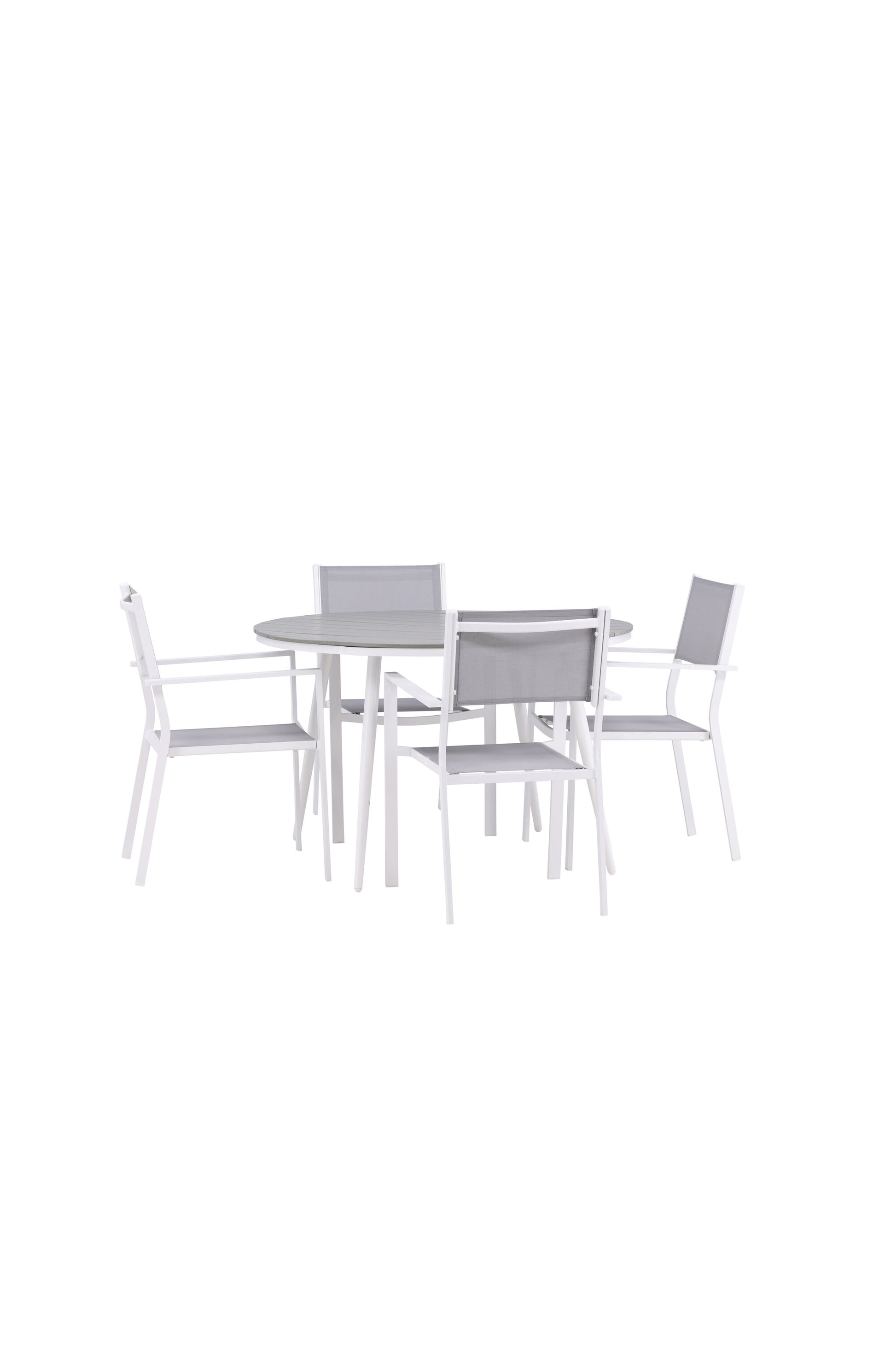 Break Matbord med Copacabana Stolarna – Bord: ⌀120 Stol: 60,5x88x56,5
