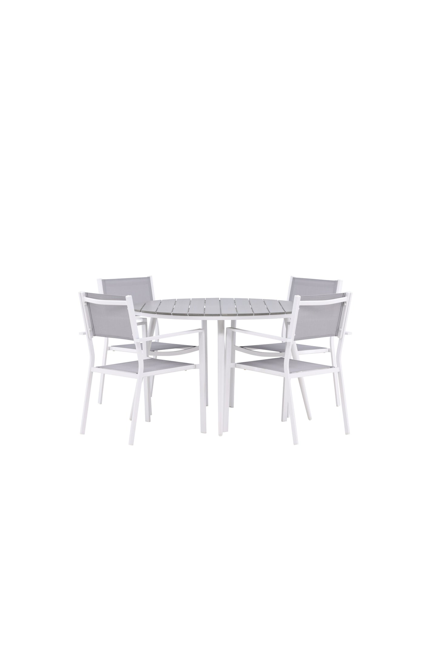 Break Matbord med Copacabana Stolarna – Bord: ⌀120 Stol: 60,5x88x56,5
