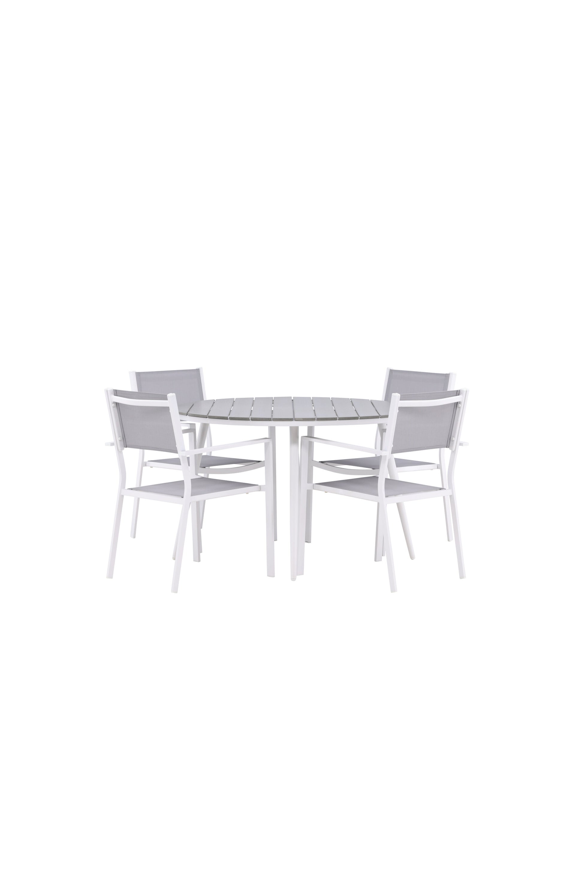 Break Matbord med Copacabana Stolarna – Bord: ⌀120 Stol: 60,5x88x56,5