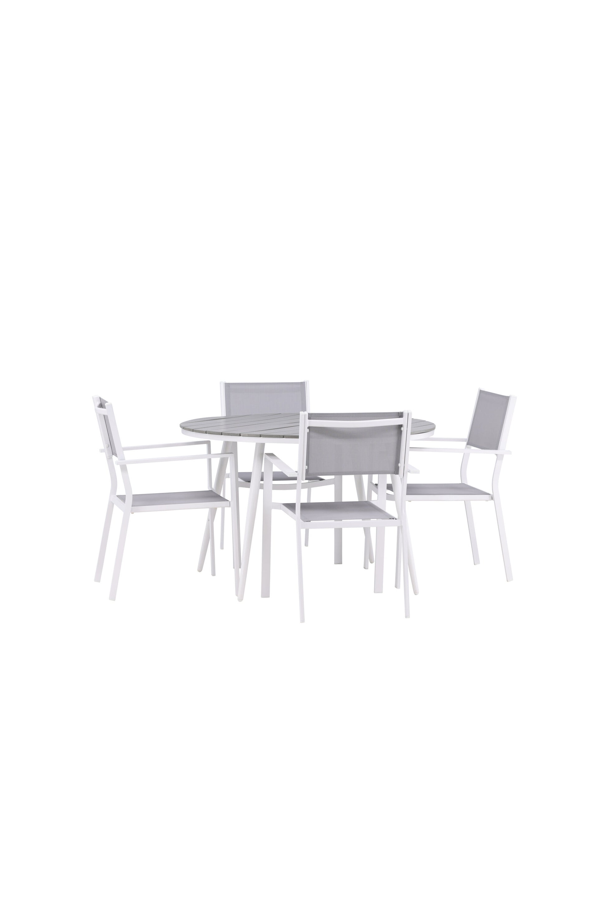 Break Matbord med Copacabana Stolarna – Bord: ⌀120 Stol: 60,5x88x56,5