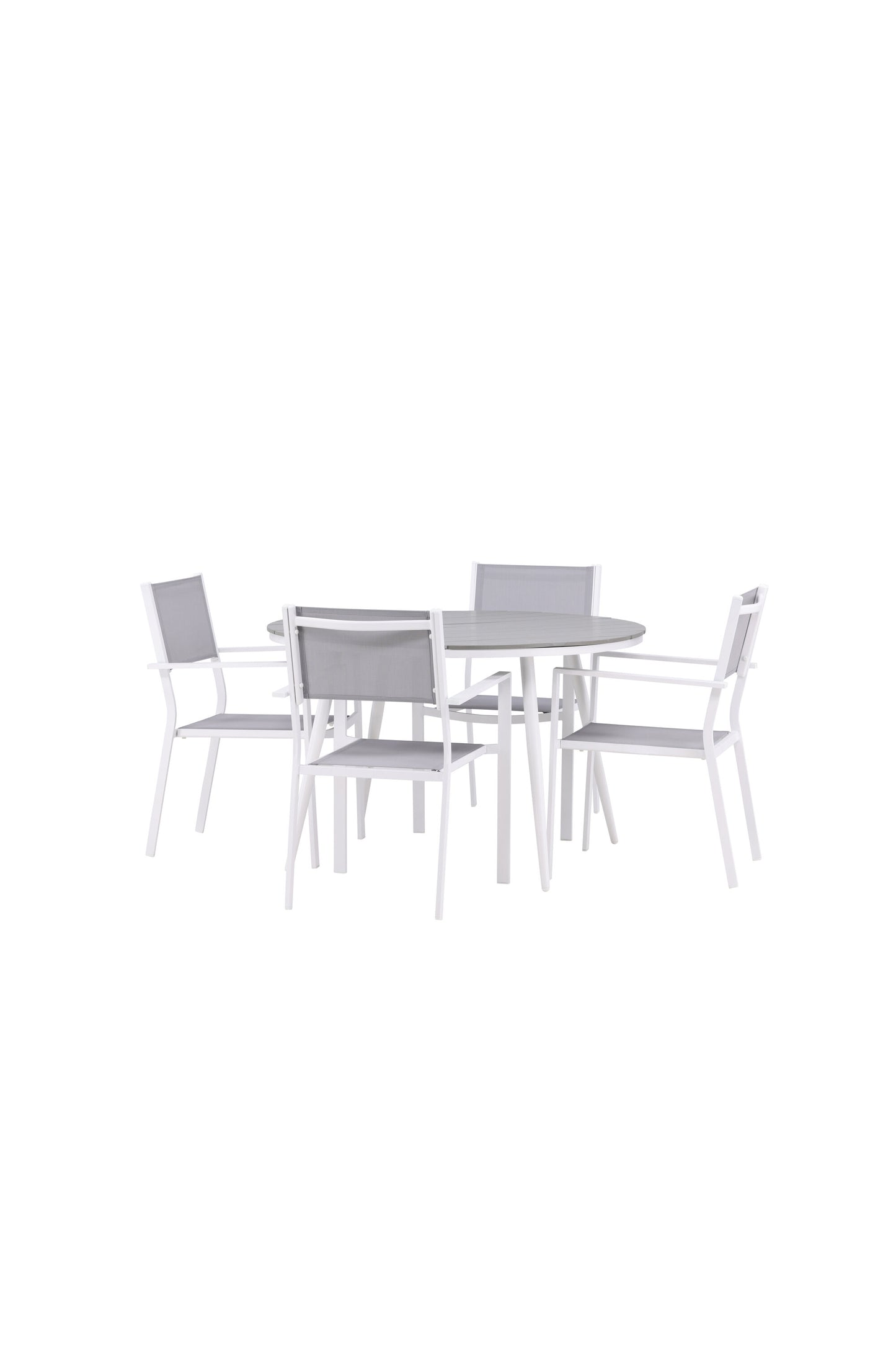 Break Matbord med Copacabana Stolarna – Bord: ⌀120 Stol: 60,5x88x56,5