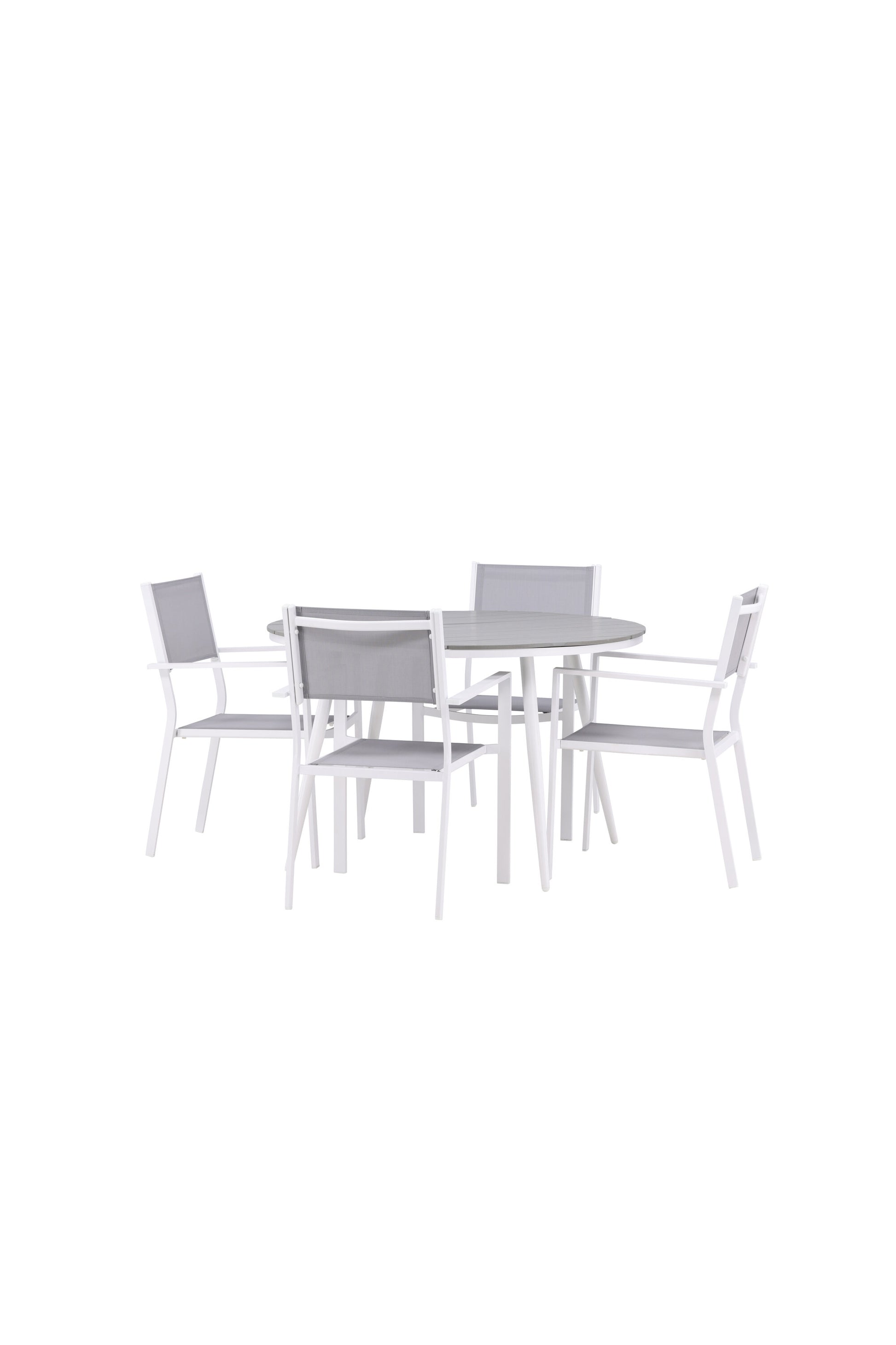 Break Matbord med Copacabana Stolarna – Bord: ⌀120 Stol: 60,5x88x56,5