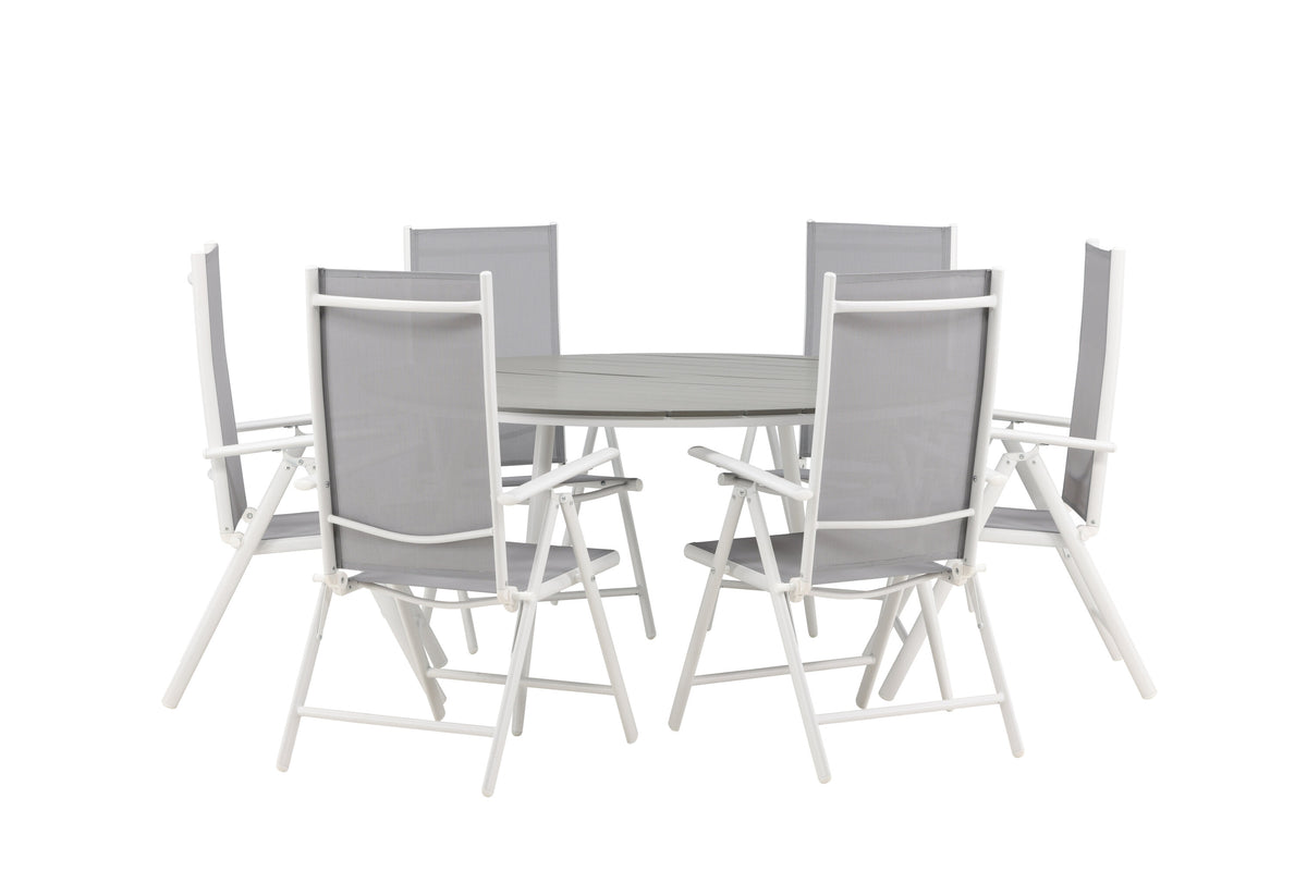 Break Matbord med Break Stolarna – Bord: ⌀150 Stol: 62x107,5x55