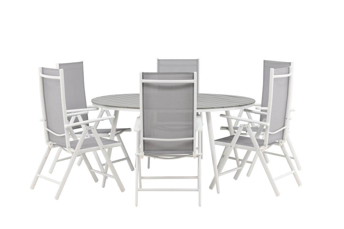 Break Matbord med Break Stolarna – Bord: ⌀150 Stol: 62x107,5x55