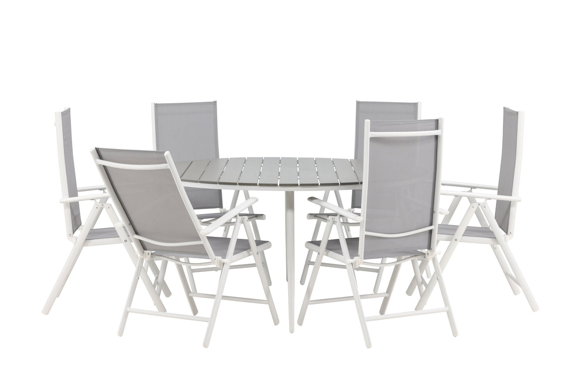 Break Matbord med Break Stolarna – Bord: ⌀150 Stol: 62x107,5x55