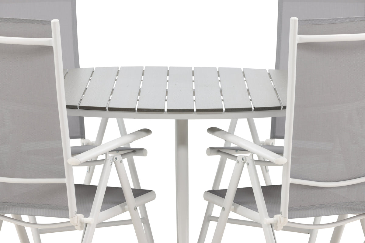 Break Matbord med Break Stolarna – Bord: ⌀150 Stol: 62x107,5x55