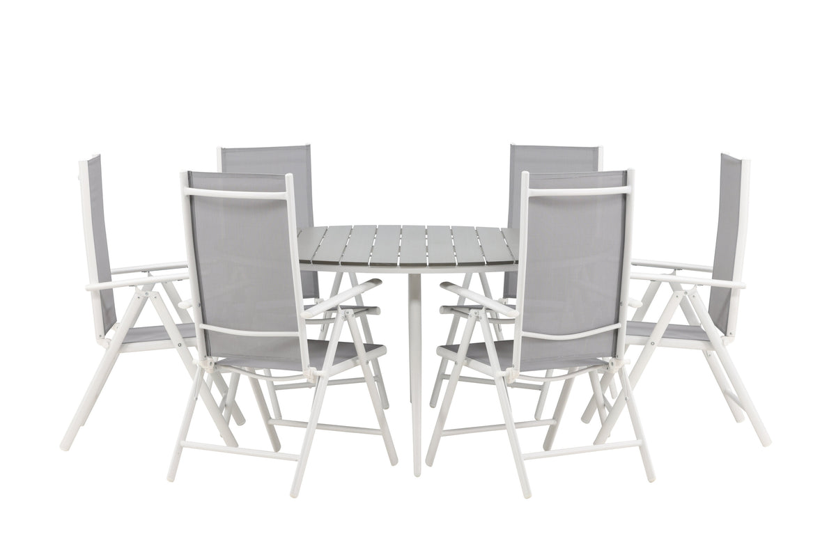 Break Matbord med Break Stolarna – Bord: ⌀150 Stol: 62x107,5x55